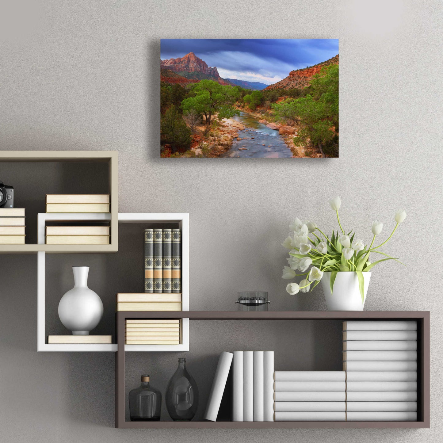 Epic Art 'A Zion Morning' by Darren White, Acrylic Glass Wall Art,24x16