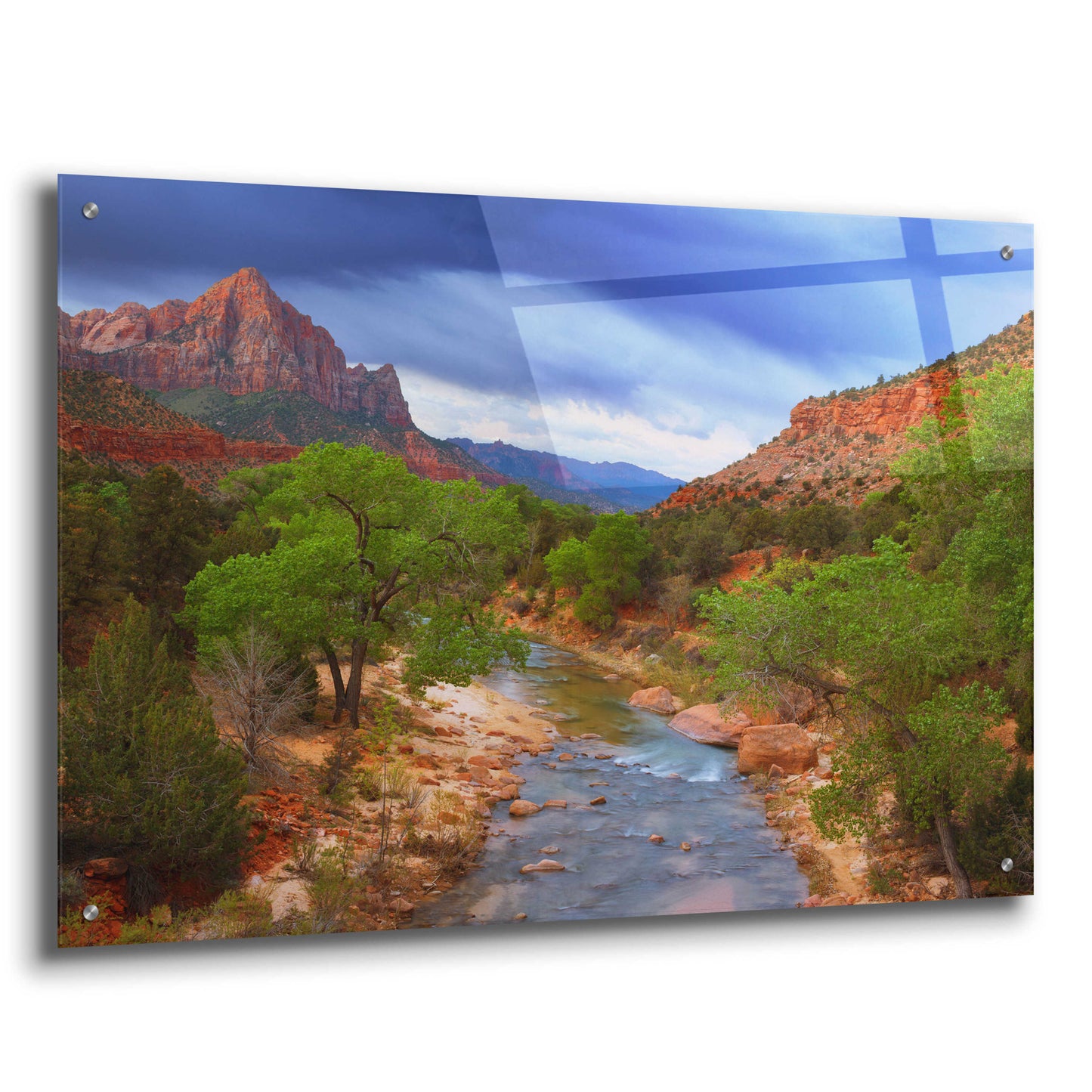 Epic Art 'A Zion Morning' by Darren White, Acrylic Glass Wall Art,36x24