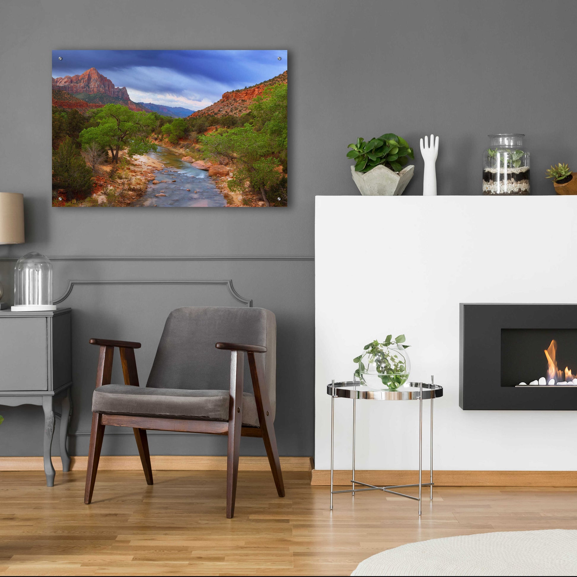 Epic Art 'A Zion Morning' by Darren White, Acrylic Glass Wall Art,36x24