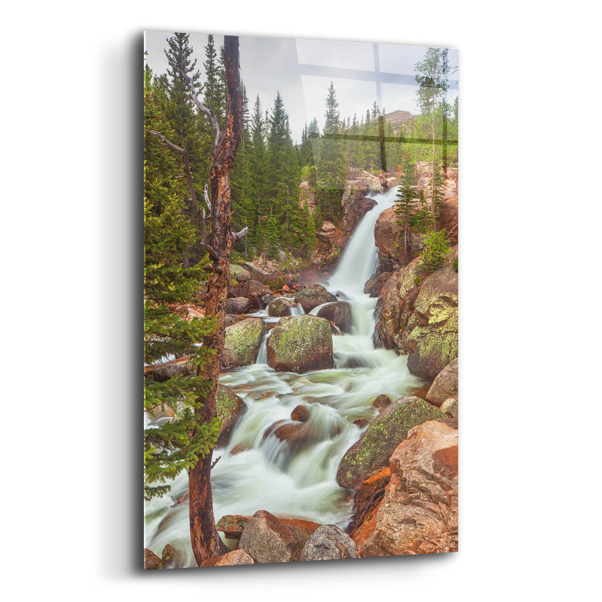Epic Art 'Alberta Falls - Rocky Mountain National Park' by Darren White, Acrylic Glass Wall Art,12x16