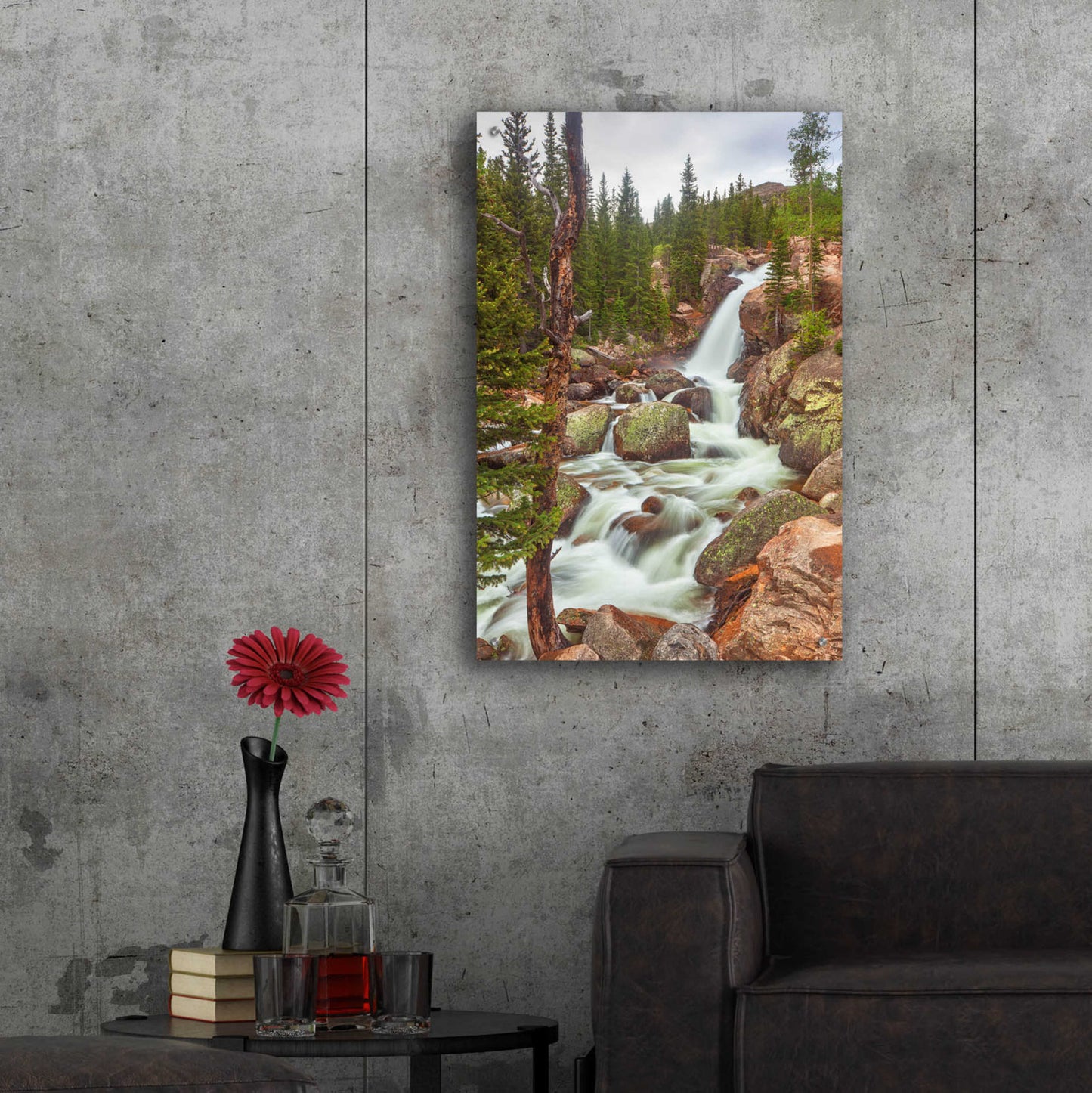Epic Art 'Alberta Falls - Rocky Mountain National Park' by Darren White, Acrylic Glass Wall Art,24x36