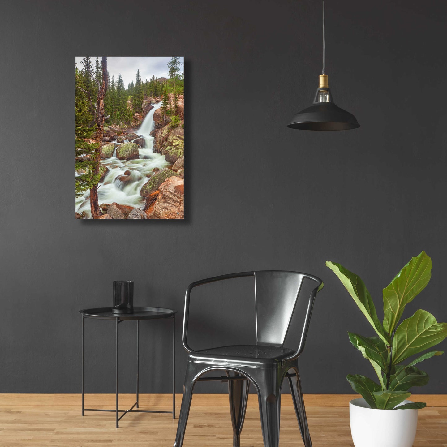 Epic Art 'Alberta Falls - Rocky Mountain National Park' by Darren White, Acrylic Glass Wall Art,24x36