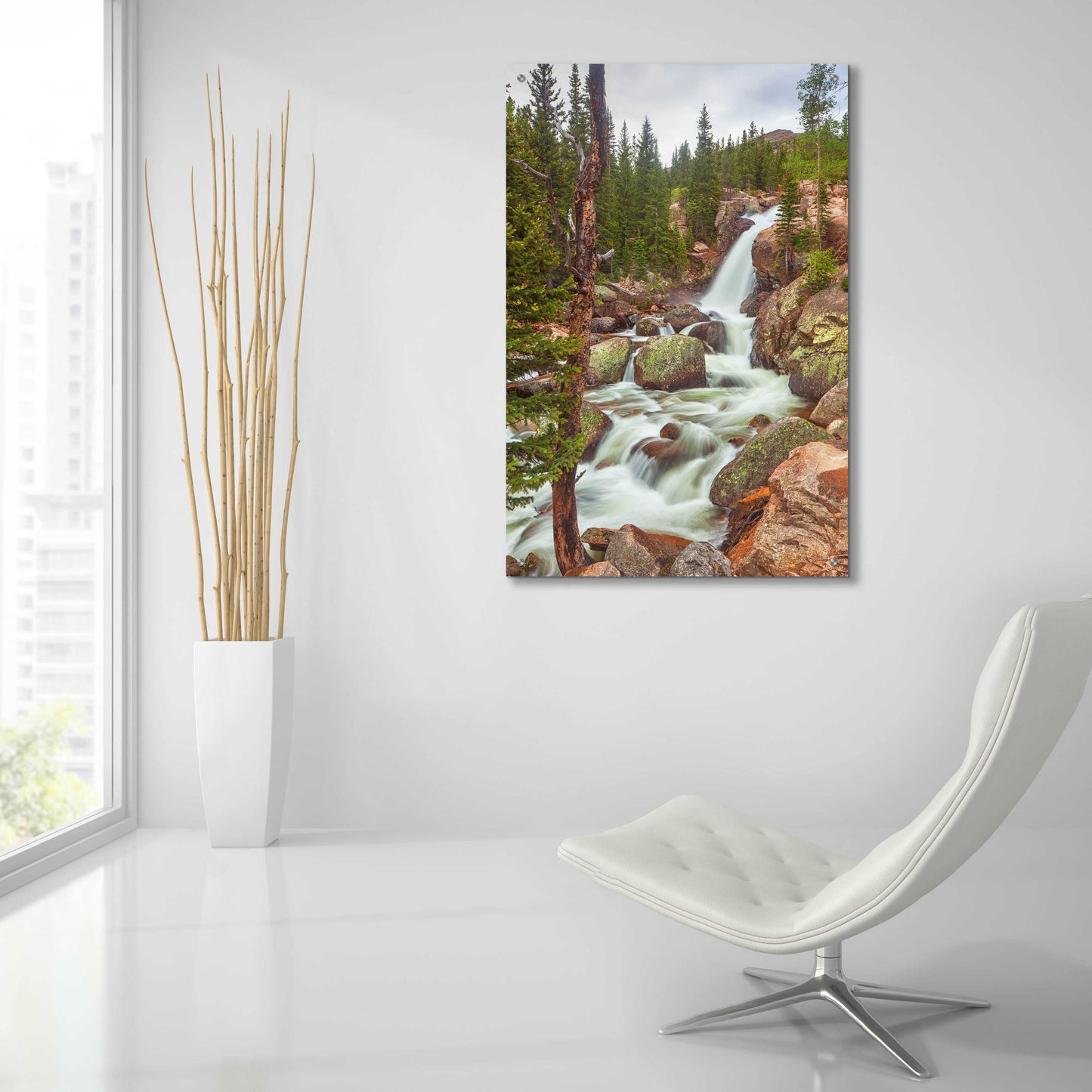 Epic Art 'Alberta Falls - Rocky Mountain National Park' by Darren White, Acrylic Glass Wall Art,24x36