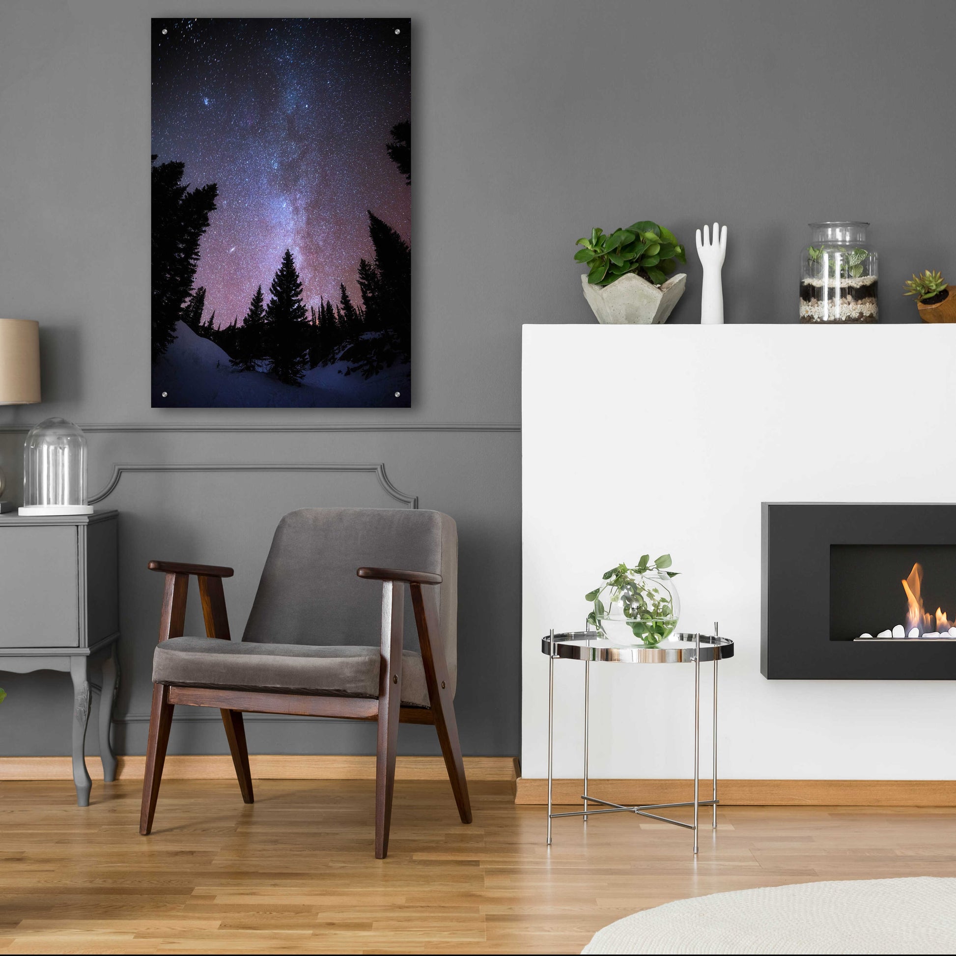 Epic Art 'Andromeda Our Neighbor - Rocky Mountain National Park' by Darren White, Acrylic Glass Wall Art,24x36