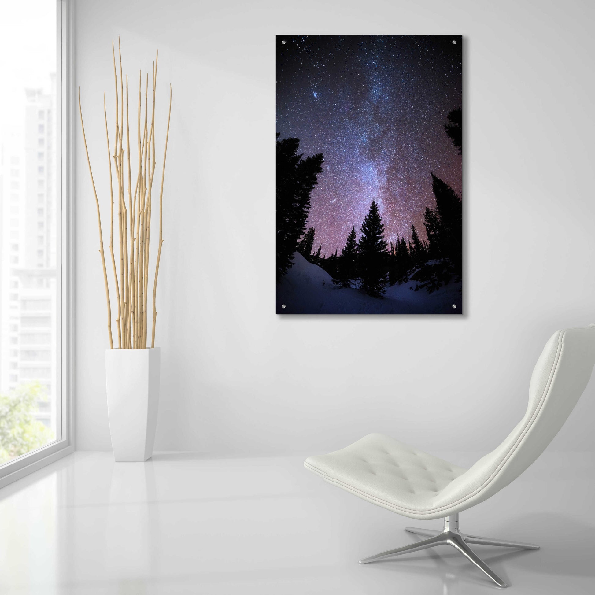 Epic Art 'Andromeda Our Neighbor - Rocky Mountain National Park' by Darren White, Acrylic Glass Wall Art,24x36