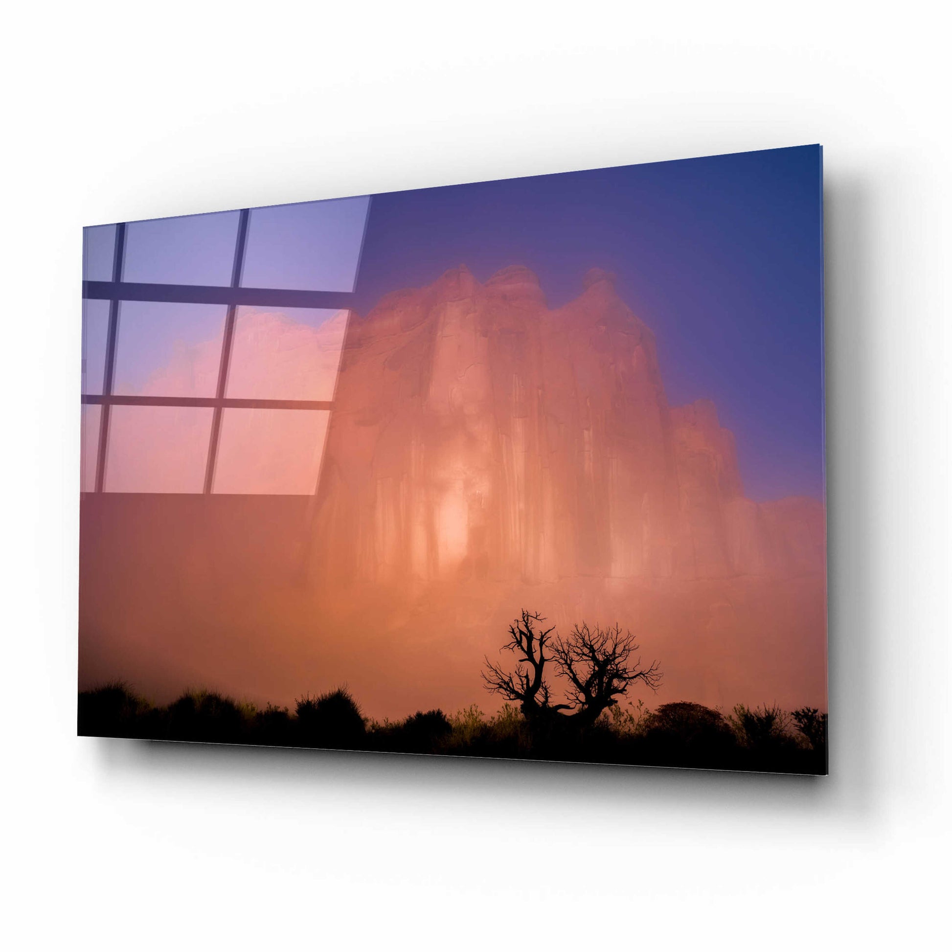 Epic Art 'Arches Morning Fog - Arches National Park' by Darren White, Acrylic Glass Wall Art,16x12