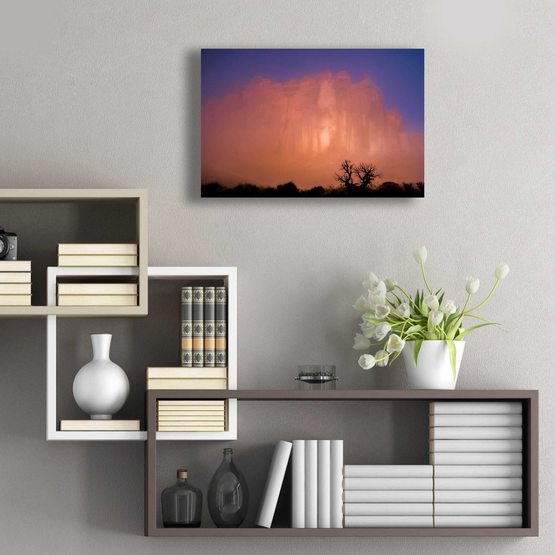 Epic Art 'Arches Morning Fog - Arches National Park' by Darren White, Acrylic Glass Wall Art,24x16