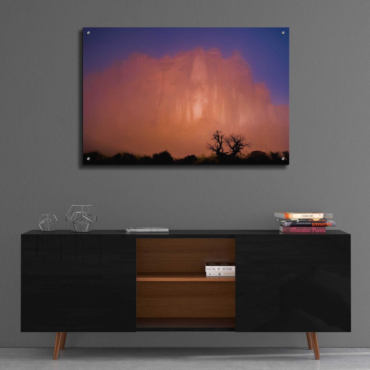 Epic Art 'Arches Morning Fog - Arches National Park' by Darren White, Acrylic Glass Wall Art,36x24