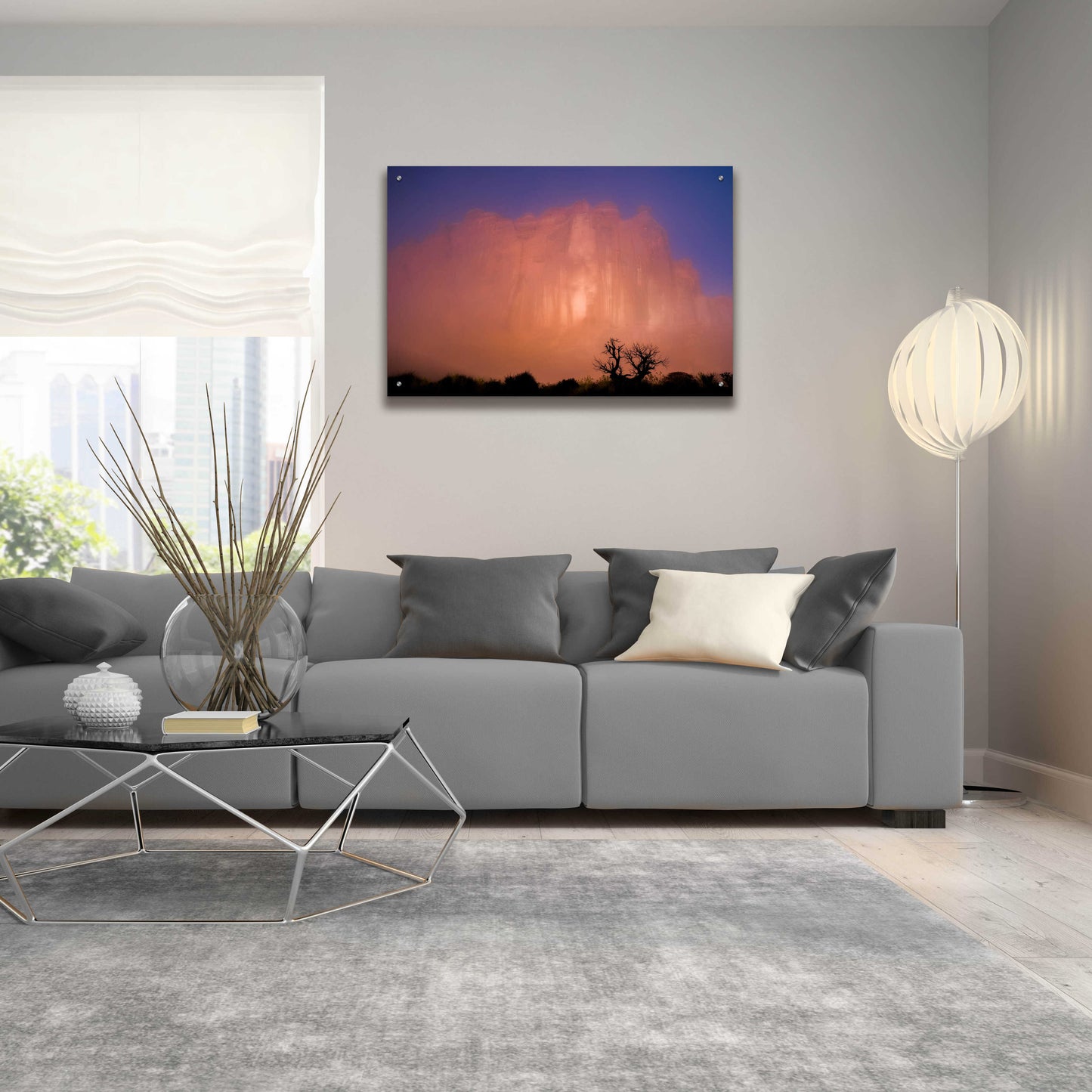 Epic Art 'Arches Morning Fog - Arches National Park' by Darren White, Acrylic Glass Wall Art,36x24