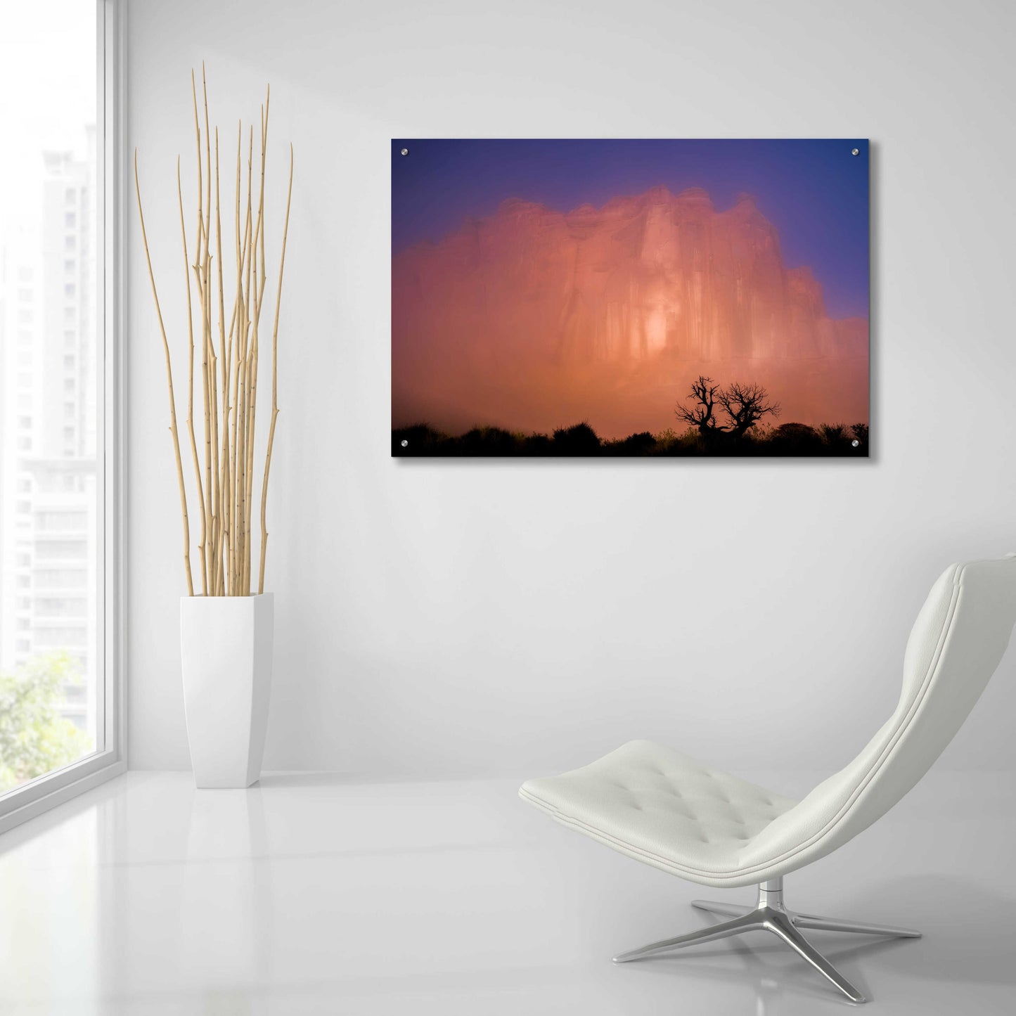 Epic Art 'Arches Morning Fog - Arches National Park' by Darren White, Acrylic Glass Wall Art,36x24