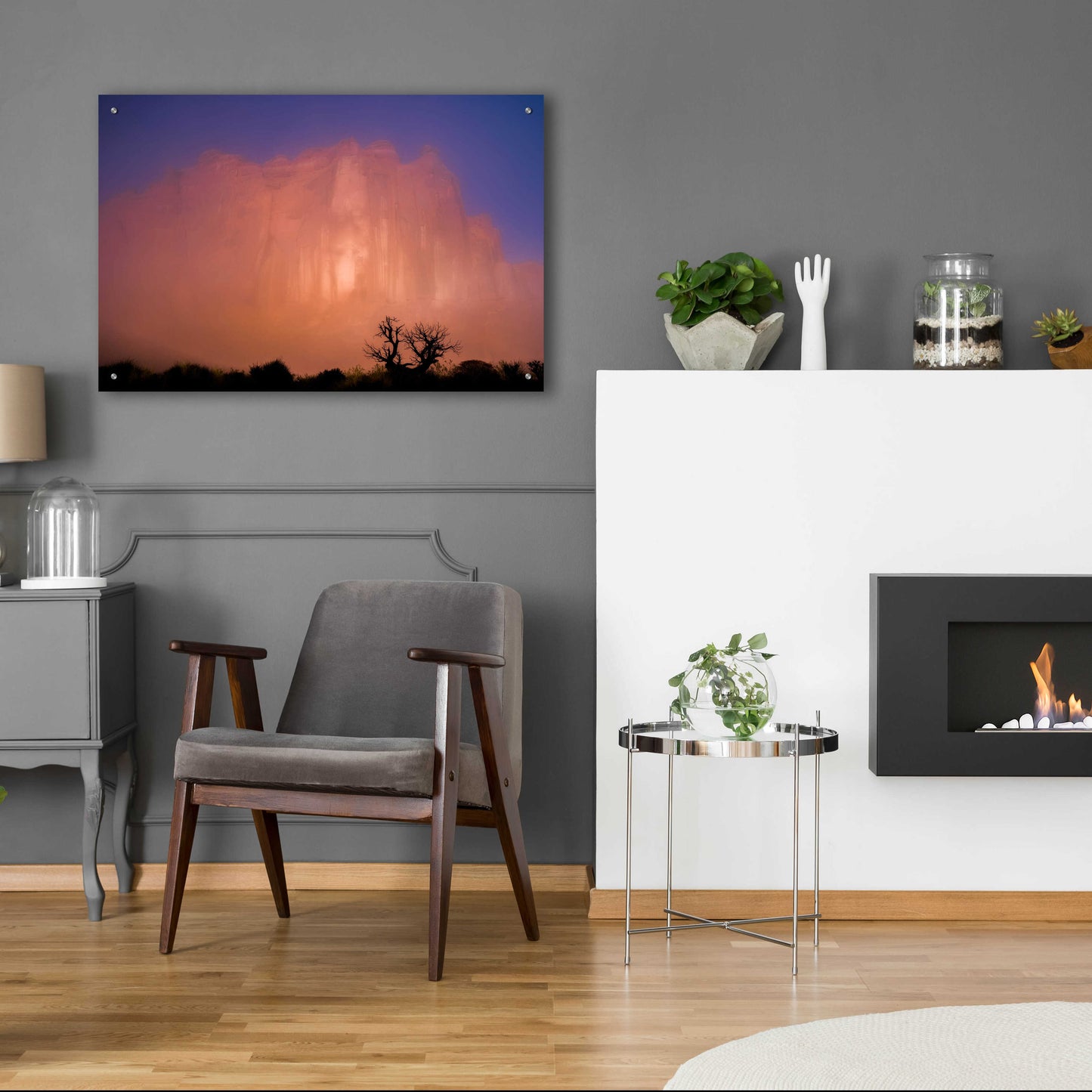 Epic Art 'Arches Morning Fog - Arches National Park' by Darren White, Acrylic Glass Wall Art,36x24