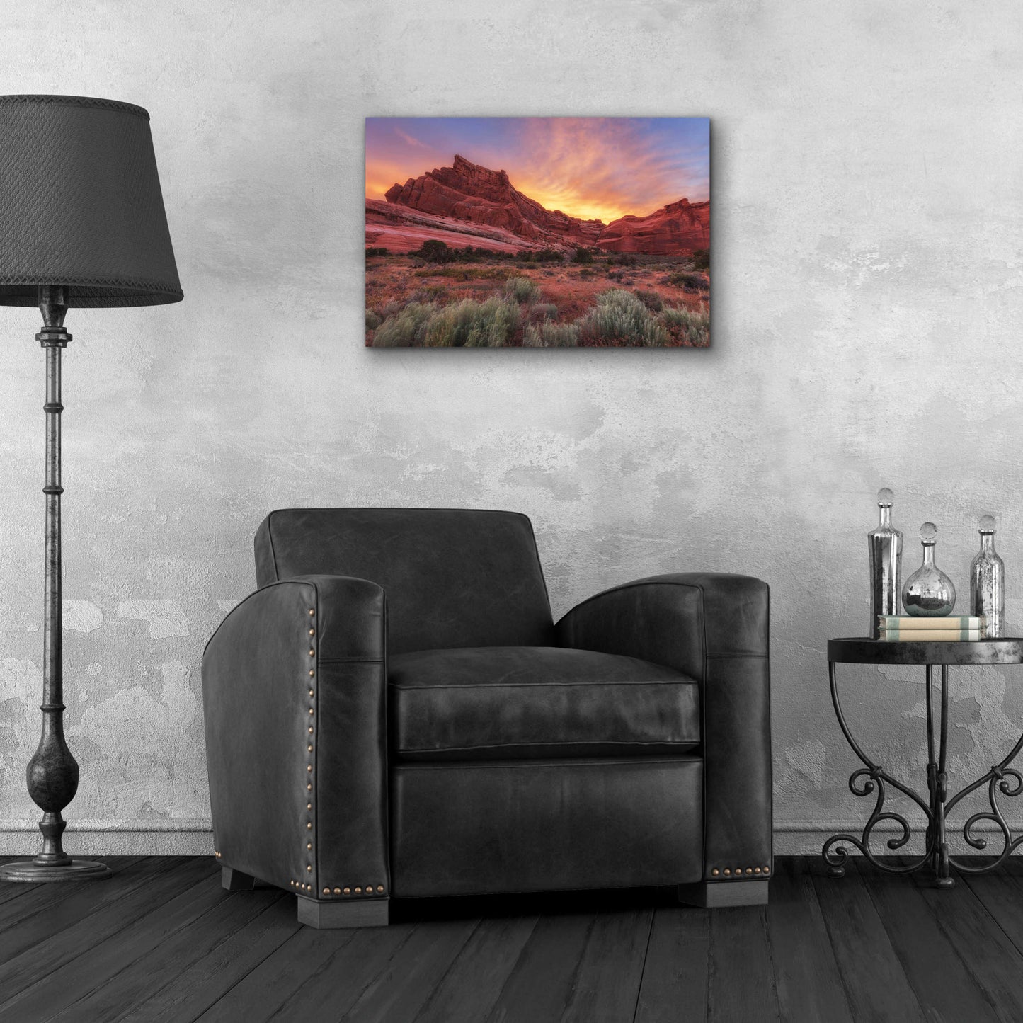 Epic Art 'Arches Sky Fire - Arches National Park' by Darren White, Acrylic Glass Wall Art,24x16