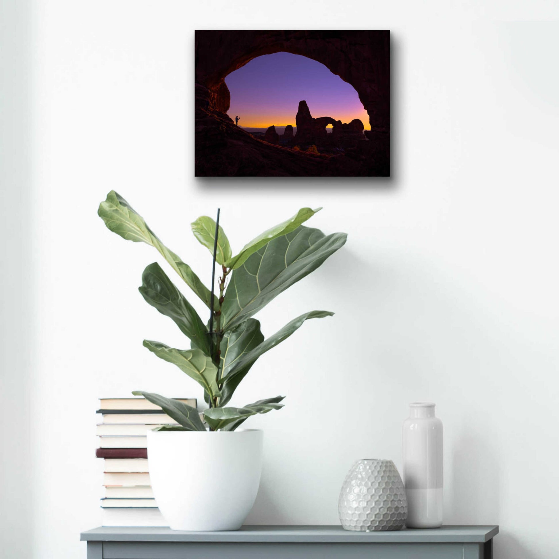 Epic Art 'Arches Witness - Arches National Park' by Darren White, Acrylic Glass Wall Art,16x12