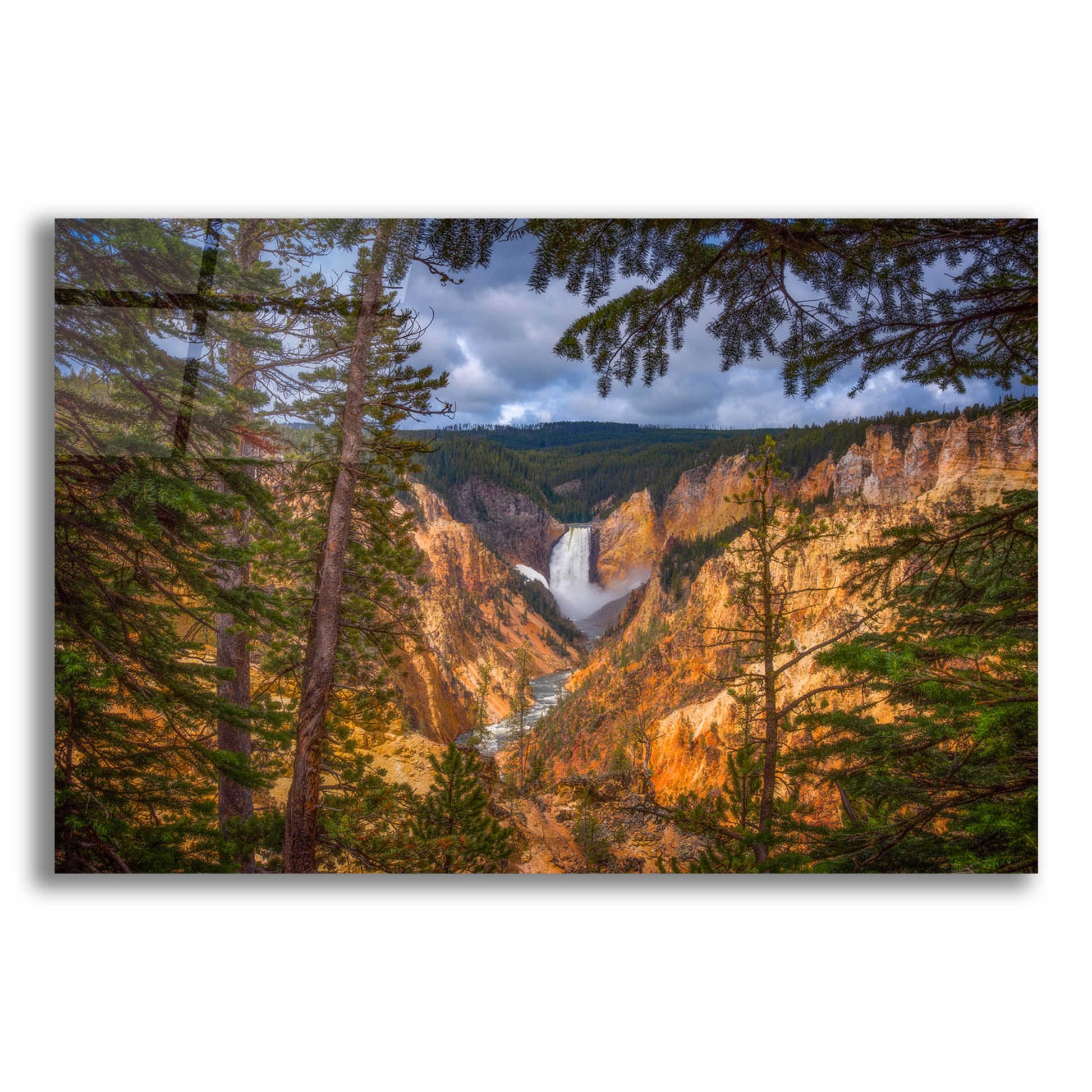 Epic Art 'Artist Point Afternoon - Yellowstone National Park' by Darren White, Acrylic Glass Wall Art,24x16