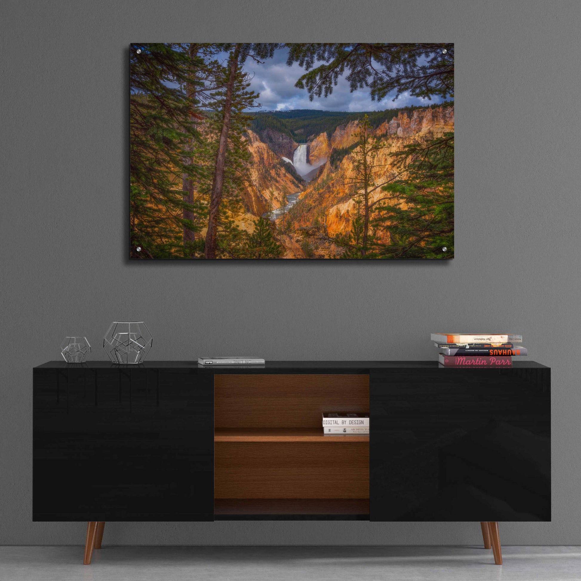 Epic Art 'Artist Point Afternoon - Yellowstone National Park' by Darren White, Acrylic Glass Wall Art,36x24
