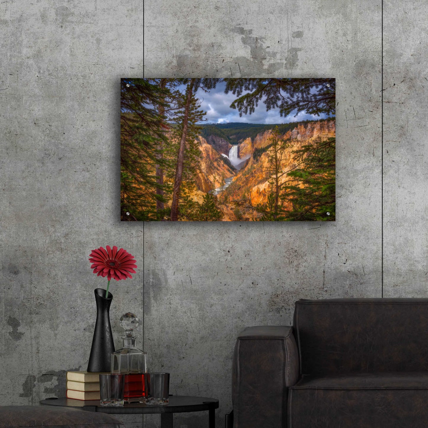 Epic Art 'Artist Point Afternoon - Yellowstone National Park' by Darren White, Acrylic Glass Wall Art,36x24
