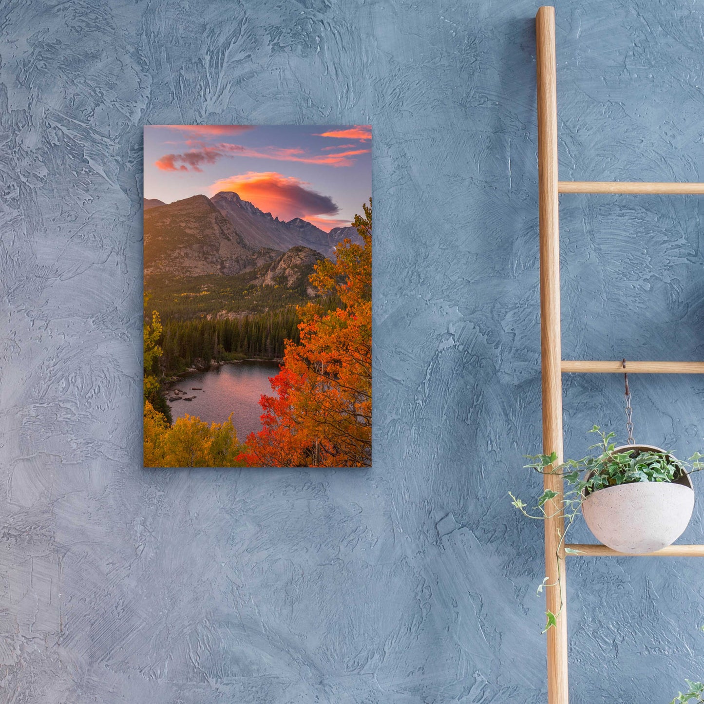 Epic Art 'Autumn Sunrise over Longs Peak - Rocky Mountain National Park' by Darren White, Acrylic Glass Wall Art,16x24