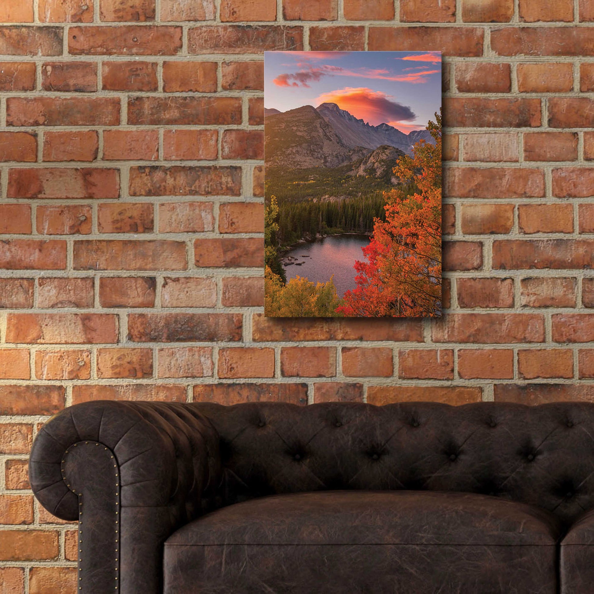 Epic Art 'Autumn Sunrise over Longs Peak - Rocky Mountain National Park' by Darren White, Acrylic Glass Wall Art,16x24