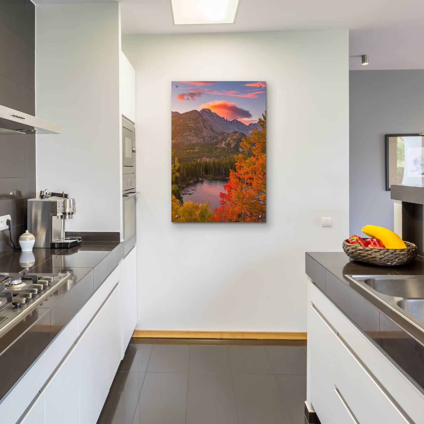 Epic Art 'Autumn Sunrise over Longs Peak - Rocky Mountain National Park' by Darren White, Acrylic Glass Wall Art,24x36