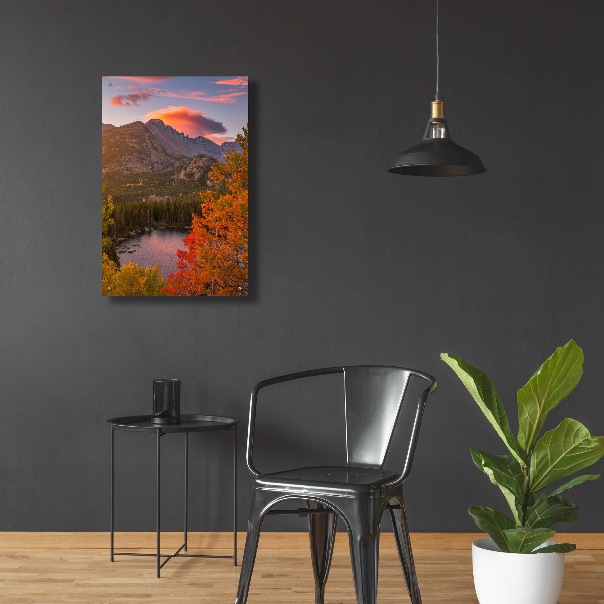 Epic Art 'Autumn Sunrise over Longs Peak - Rocky Mountain National Park' by Darren White, Acrylic Glass Wall Art,24x36