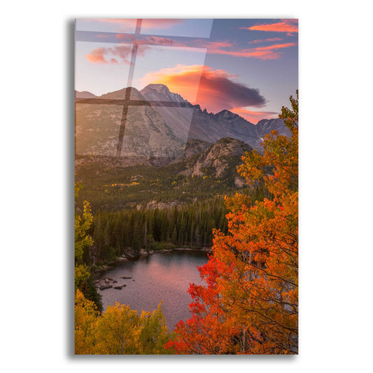 Epic Art 'Autumn Sunrise over Longs Peak - Rocky Mountain National Park' by Darren White, Acrylic Glass Wall Art