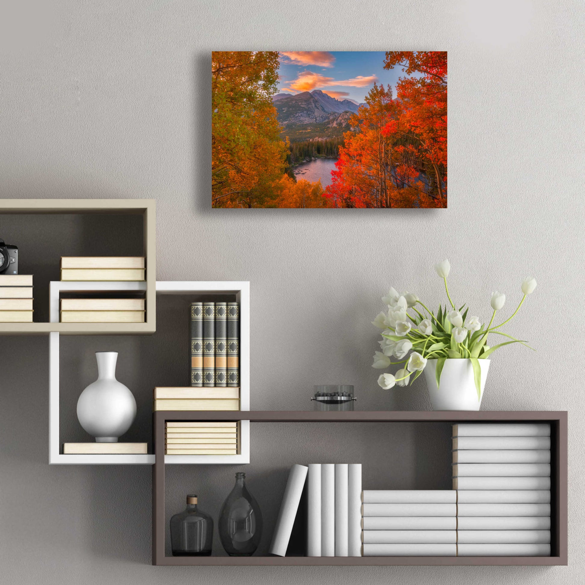 Epic Art 'Autumn's Breath - Rocky Mountain National Park' by Darren White, Acrylic Glass Wall Art,24x16