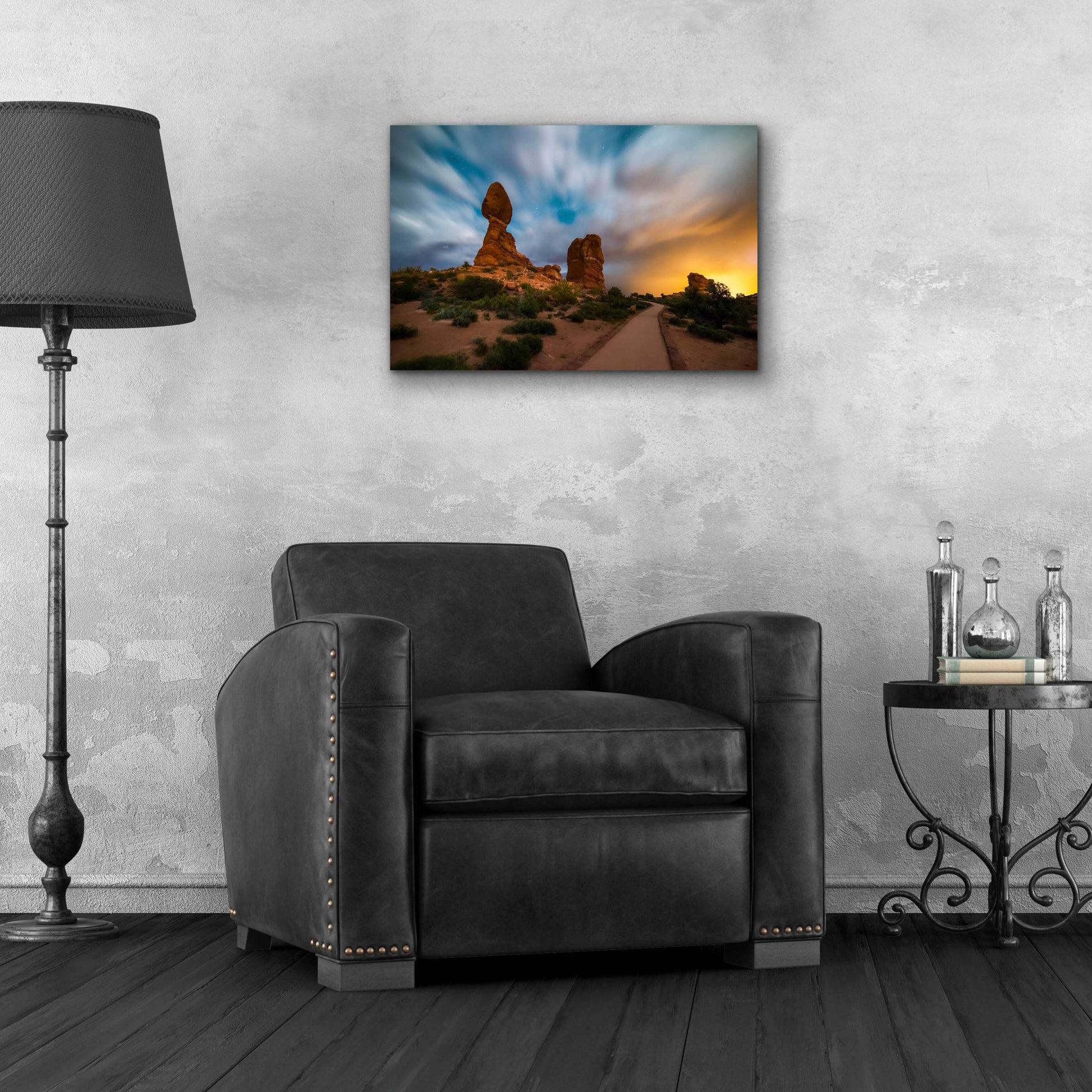 Epic Art 'Balanced Light show - Arches National Park' by Darren White, Acrylic Glass Wall Art,24x16