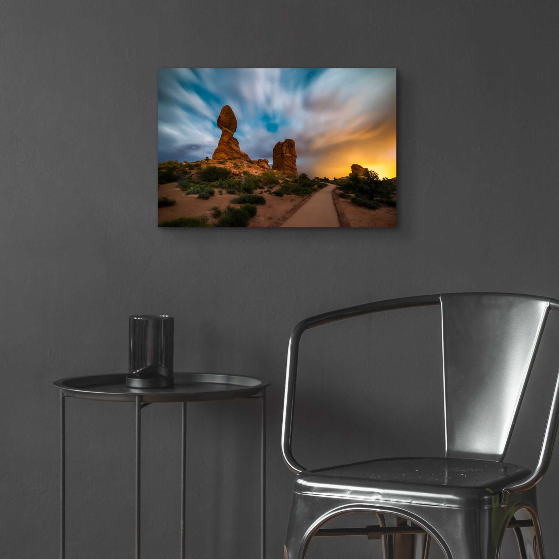 Epic Art 'Balanced Light show - Arches National Park' by Darren White, Acrylic Glass Wall Art,24x16