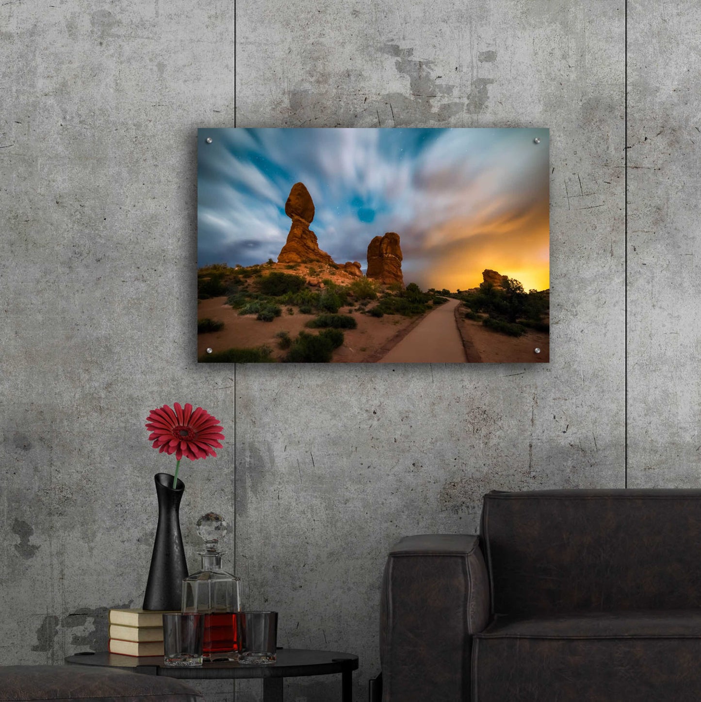 Epic Art 'Balanced Light show - Arches National Park' by Darren White, Acrylic Glass Wall Art,36x24