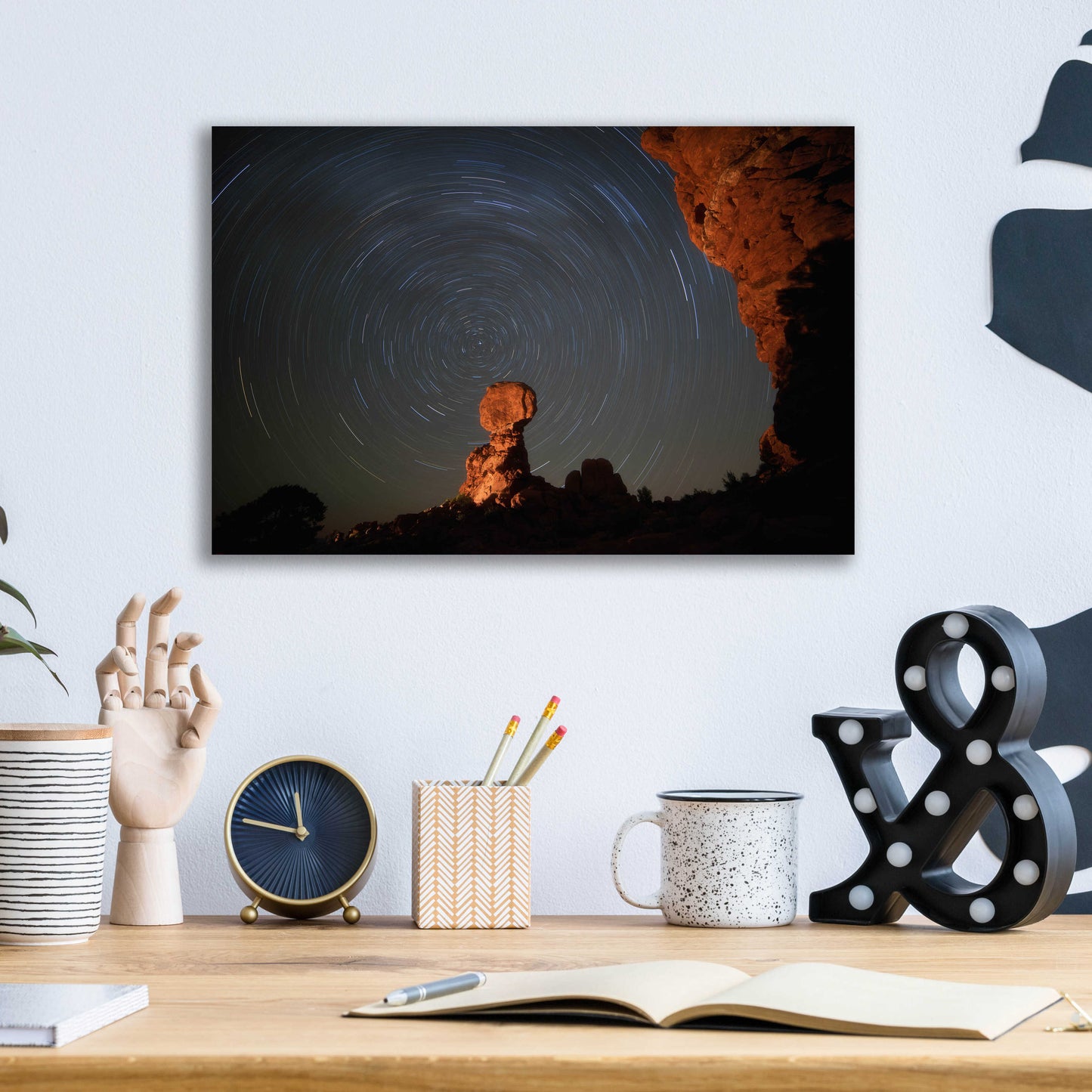 Epic Art 'Balanced Spin - Arches National Park' by Darren White, Acrylic Glass Wall Art,16x12