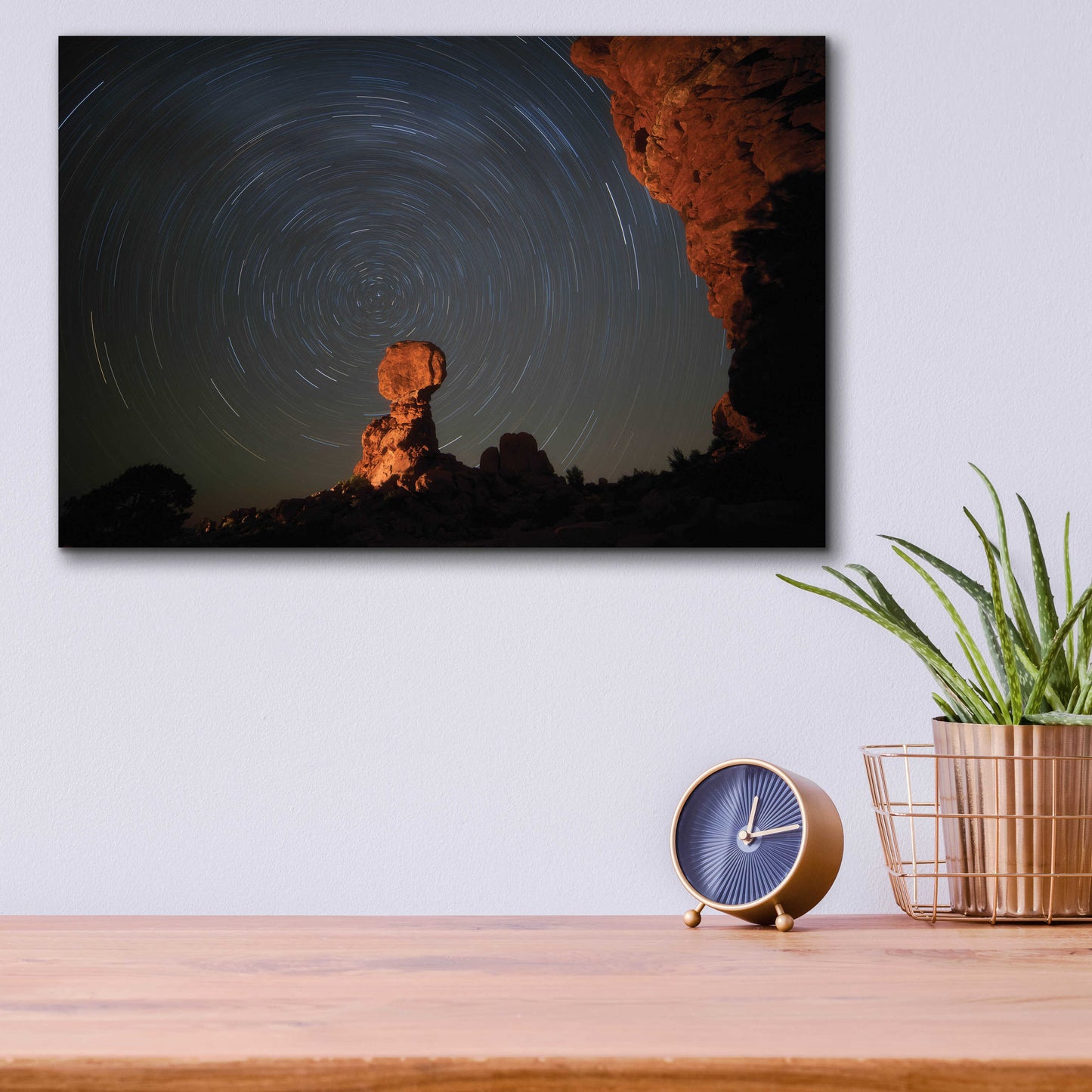 Epic Art 'Balanced Spin - Arches National Park' by Darren White, Acrylic Glass Wall Art,16x12