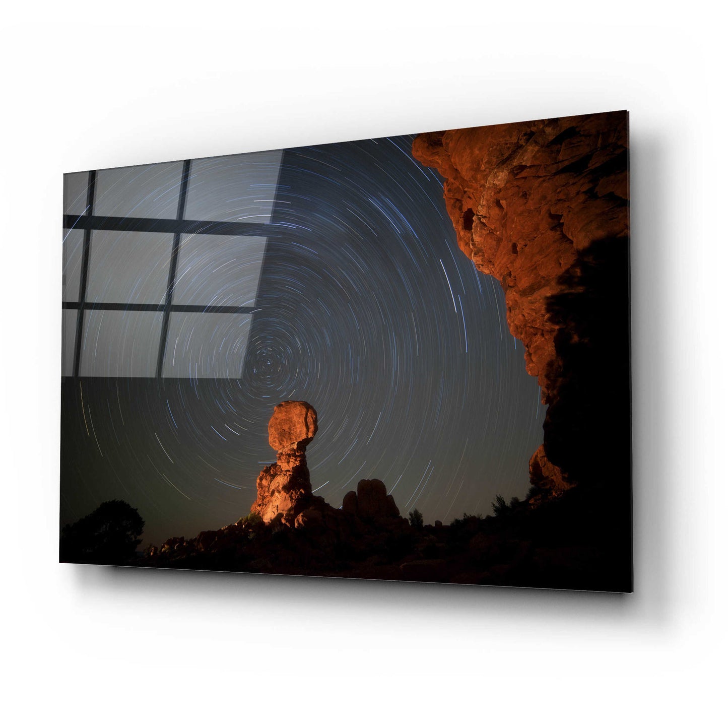 Epic Art 'Balanced Spin - Arches National Park' by Darren White, Acrylic Glass Wall Art,24x16