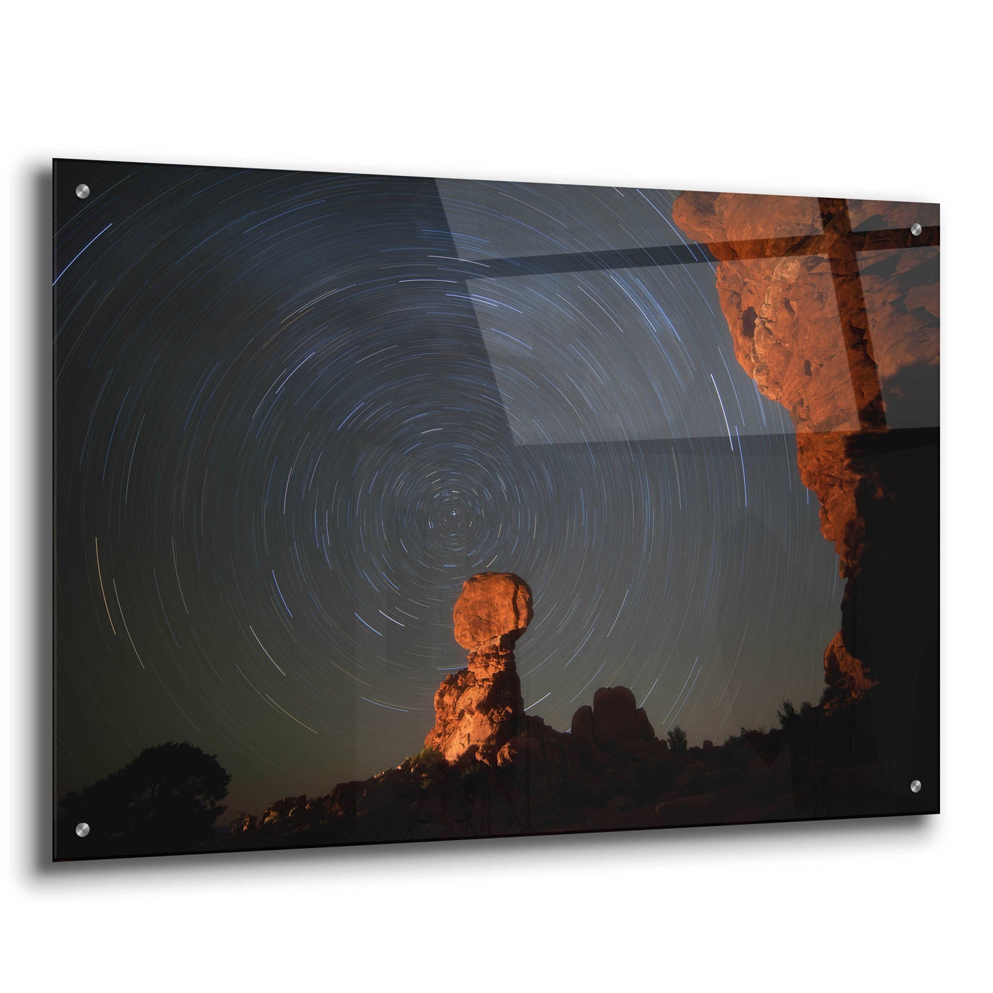 Epic Art 'Balanced Spin - Arches National Park' by Darren White, Acrylic Glass Wall Art,36x24