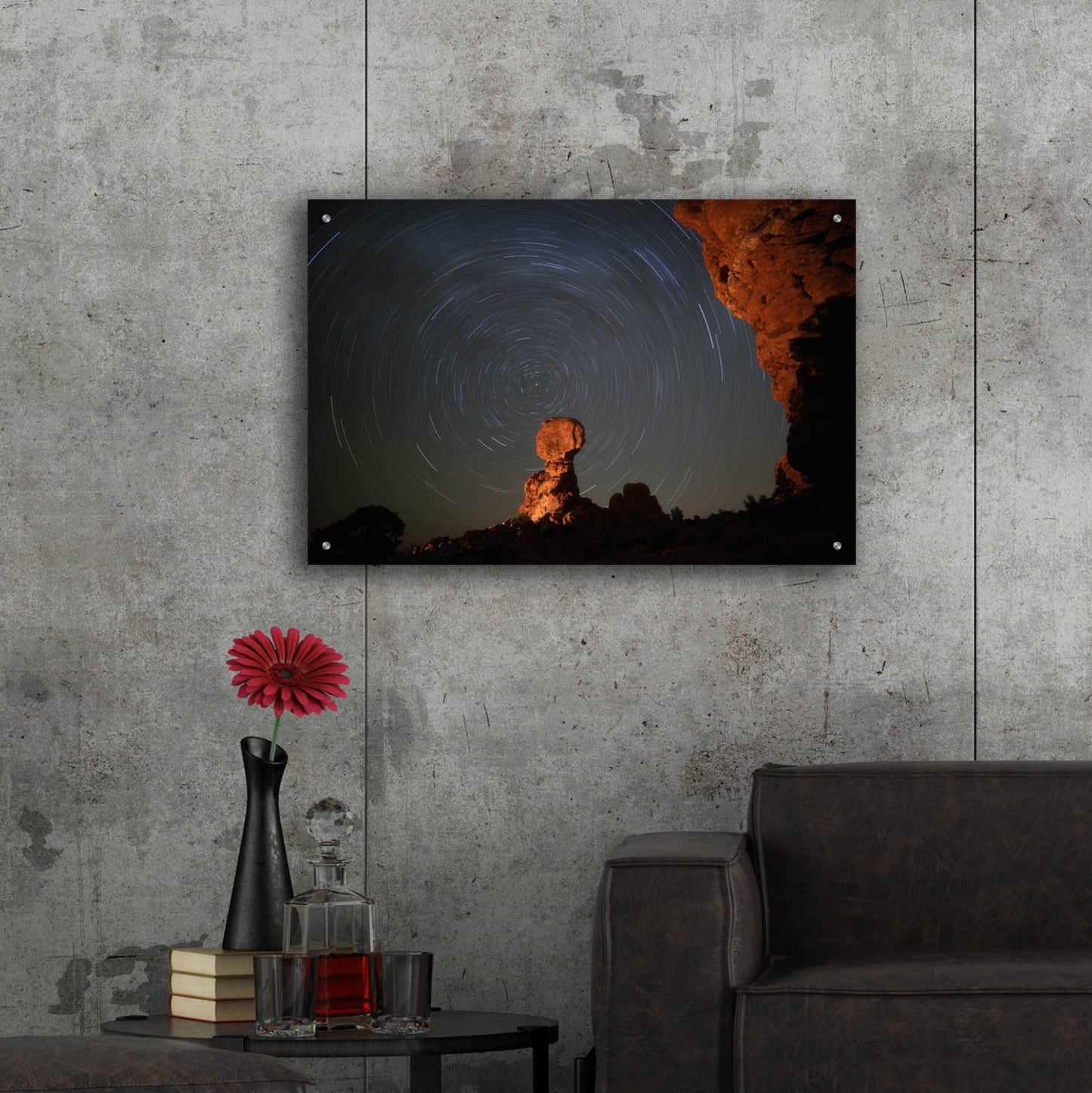 Epic Art 'Balanced Spin - Arches National Park' by Darren White, Acrylic Glass Wall Art,36x24