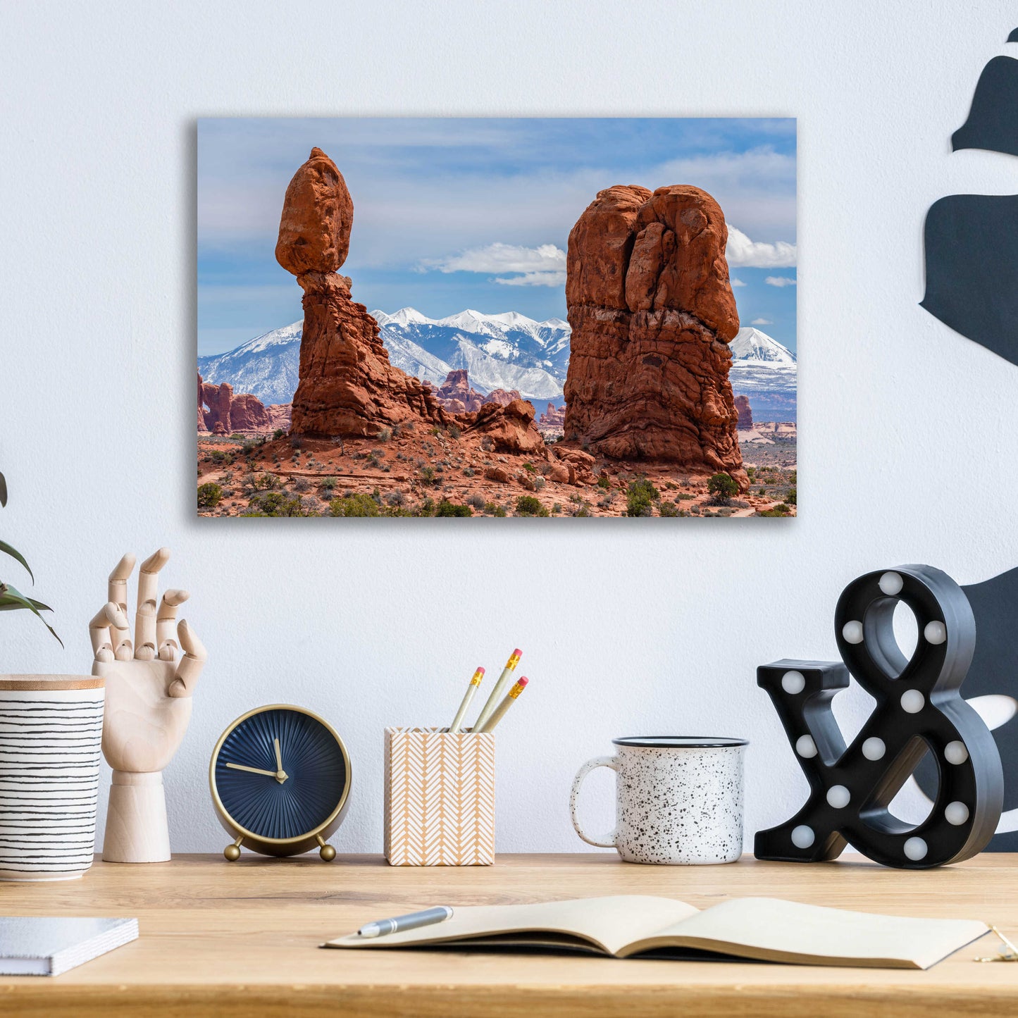 Epic Art 'Balanced Views - Arches National Park' by Darren White, Acrylic Glass Wall Art,16x12