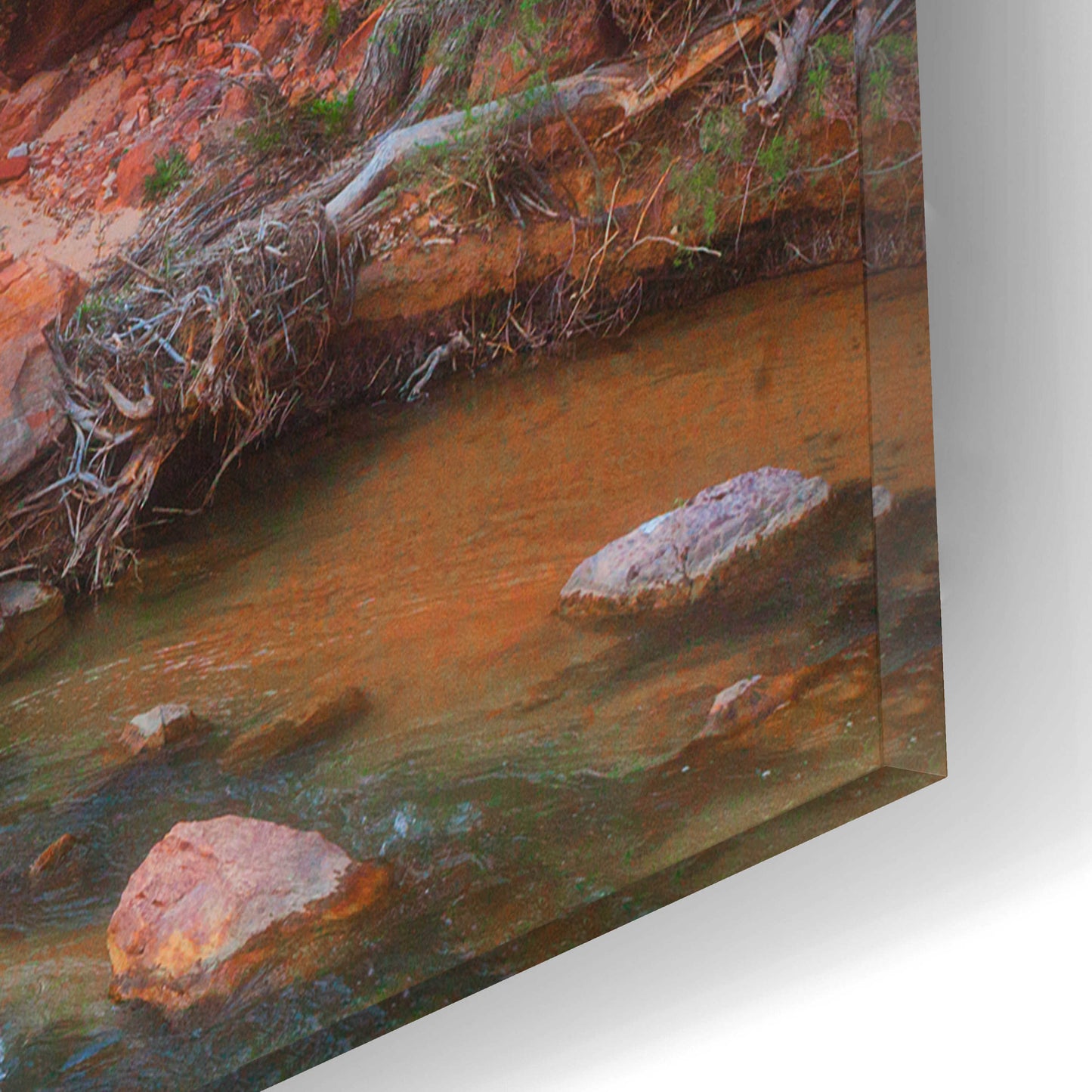 Epic Art 'Banks of Zion - Zion National Park' by Darren White, Acrylic Glass Wall Art,16x12