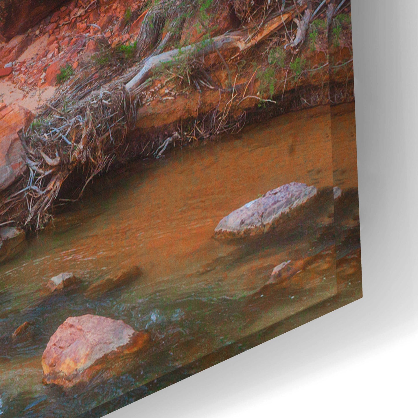 Epic Art 'Banks of Zion - Zion National Park' by Darren White, Acrylic Glass Wall Art,24x16