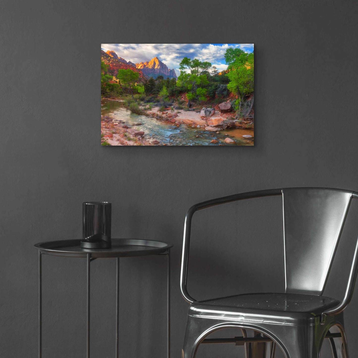 Epic Art 'Banks of Zion - Zion National Park' by Darren White, Acrylic Glass Wall Art,24x16