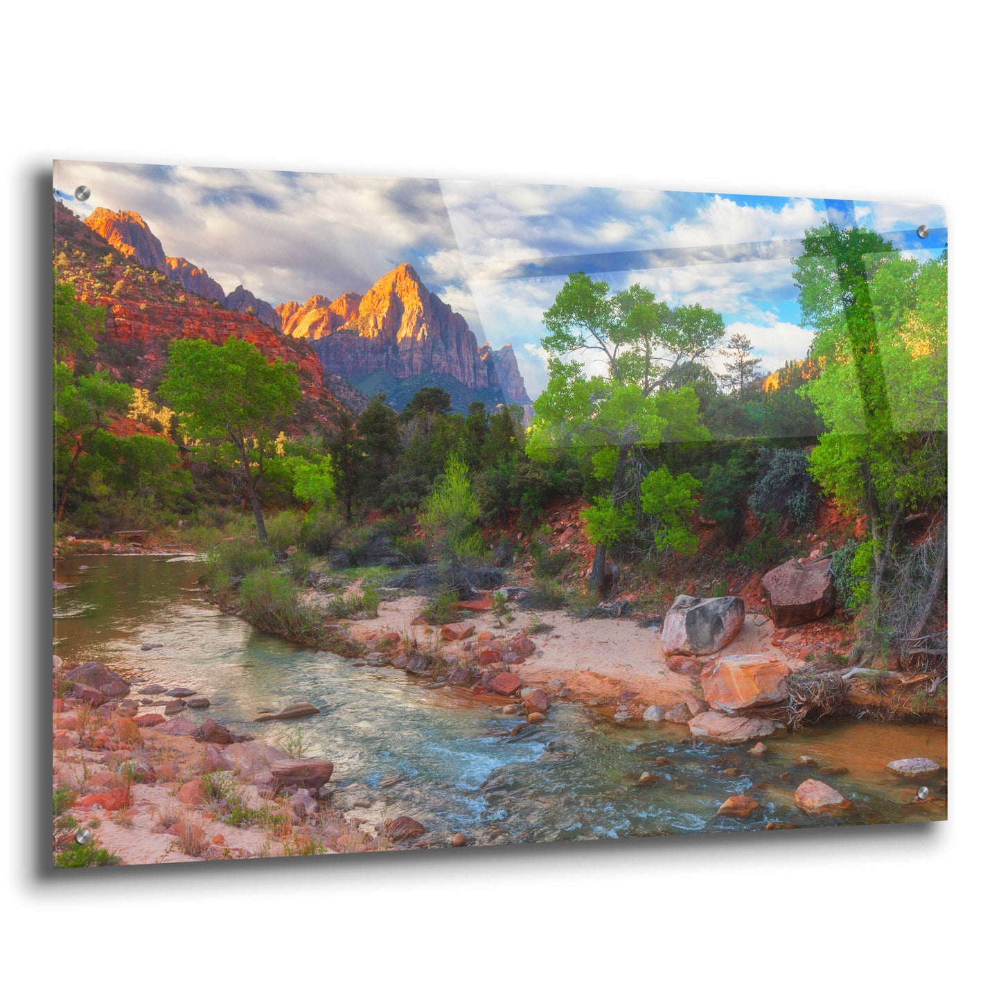 Epic Art 'Banks of Zion - Zion National Park' by Darren White, Acrylic Glass Wall Art,36x24