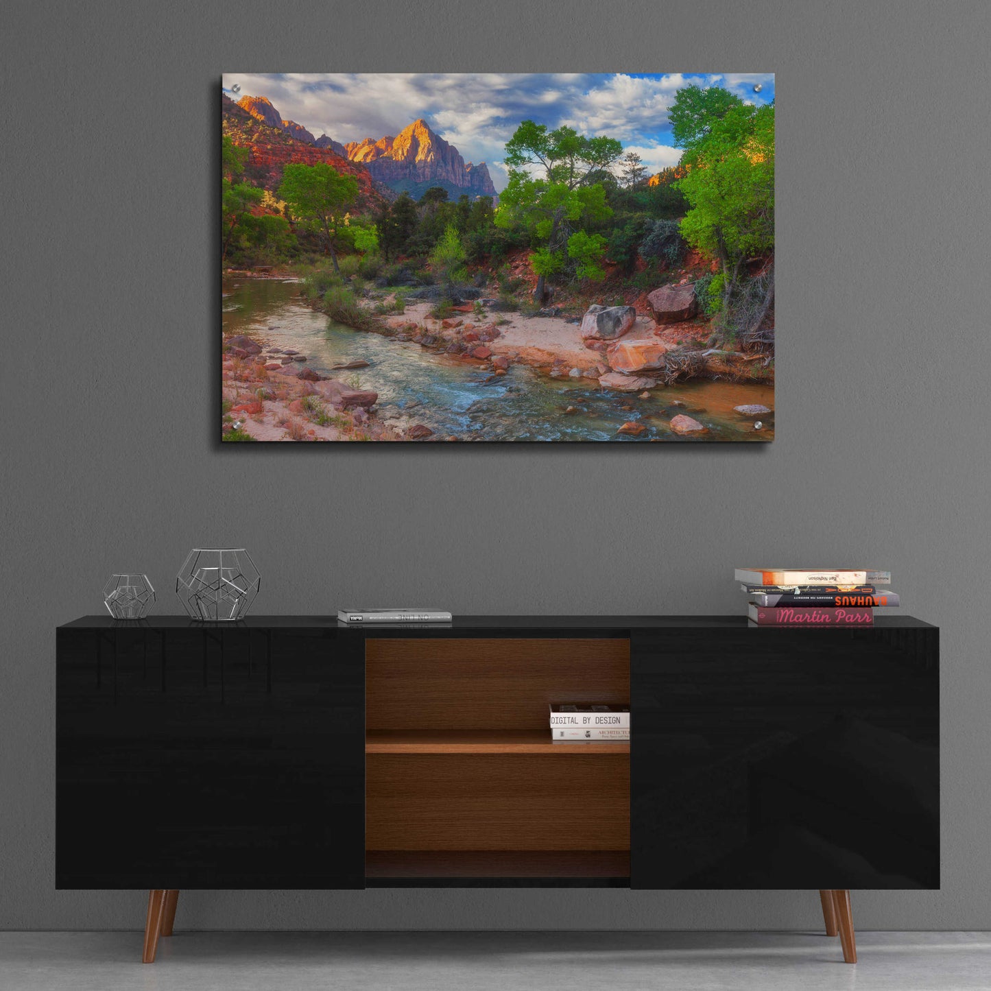 Epic Art 'Banks of Zion - Zion National Park' by Darren White, Acrylic Glass Wall Art,36x24