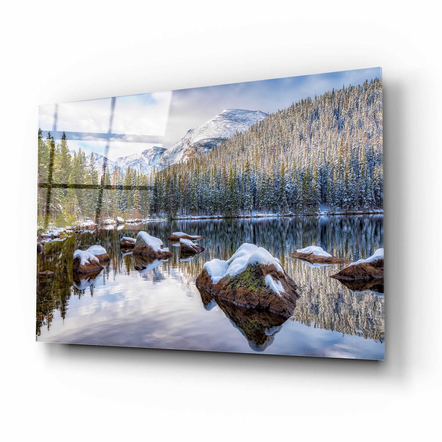 Epic Art 'Bear Lake Holiday - Rocky Mountain National Park' by Darren White, Acrylic Glass Wall Art,16x12