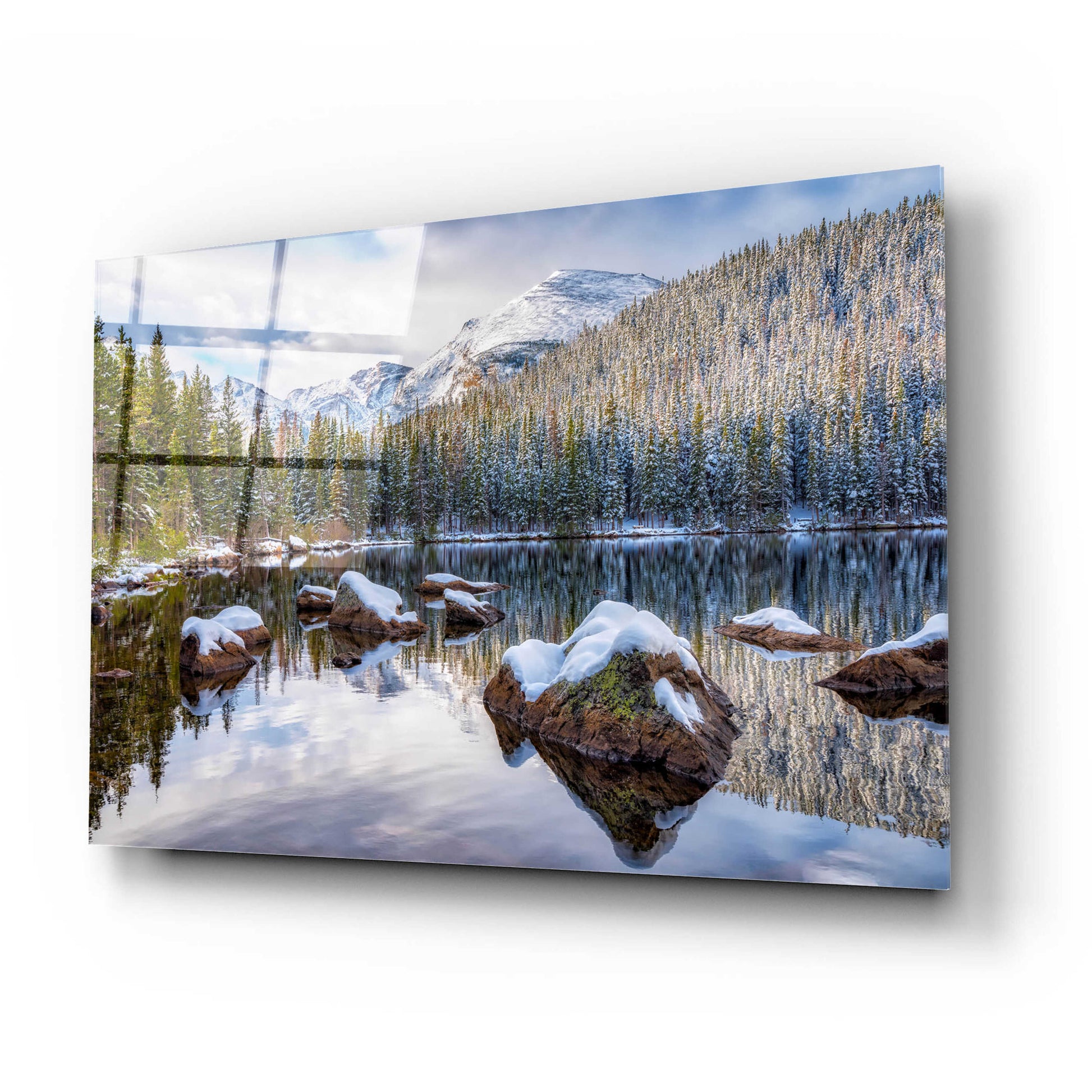 Epic Art 'Bear Lake Holiday - Rocky Mountain National Park' by Darren White, Acrylic Glass Wall Art,24x16