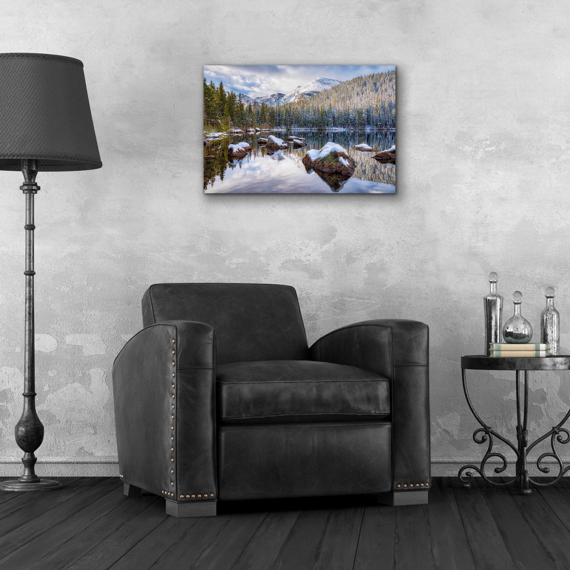 Epic Art 'Bear Lake Holiday - Rocky Mountain National Park' by Darren White, Acrylic Glass Wall Art,24x16