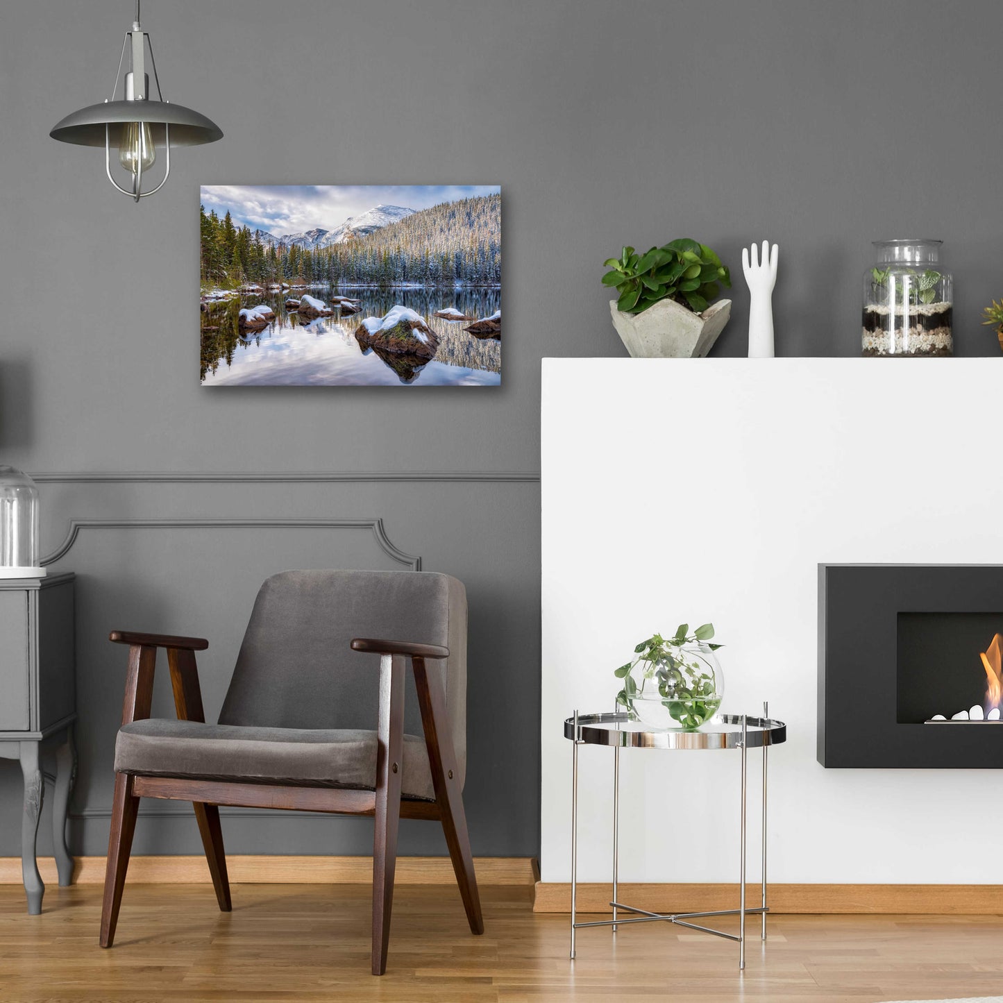 Epic Art 'Bear Lake Holiday - Rocky Mountain National Park' by Darren White, Acrylic Glass Wall Art,24x16