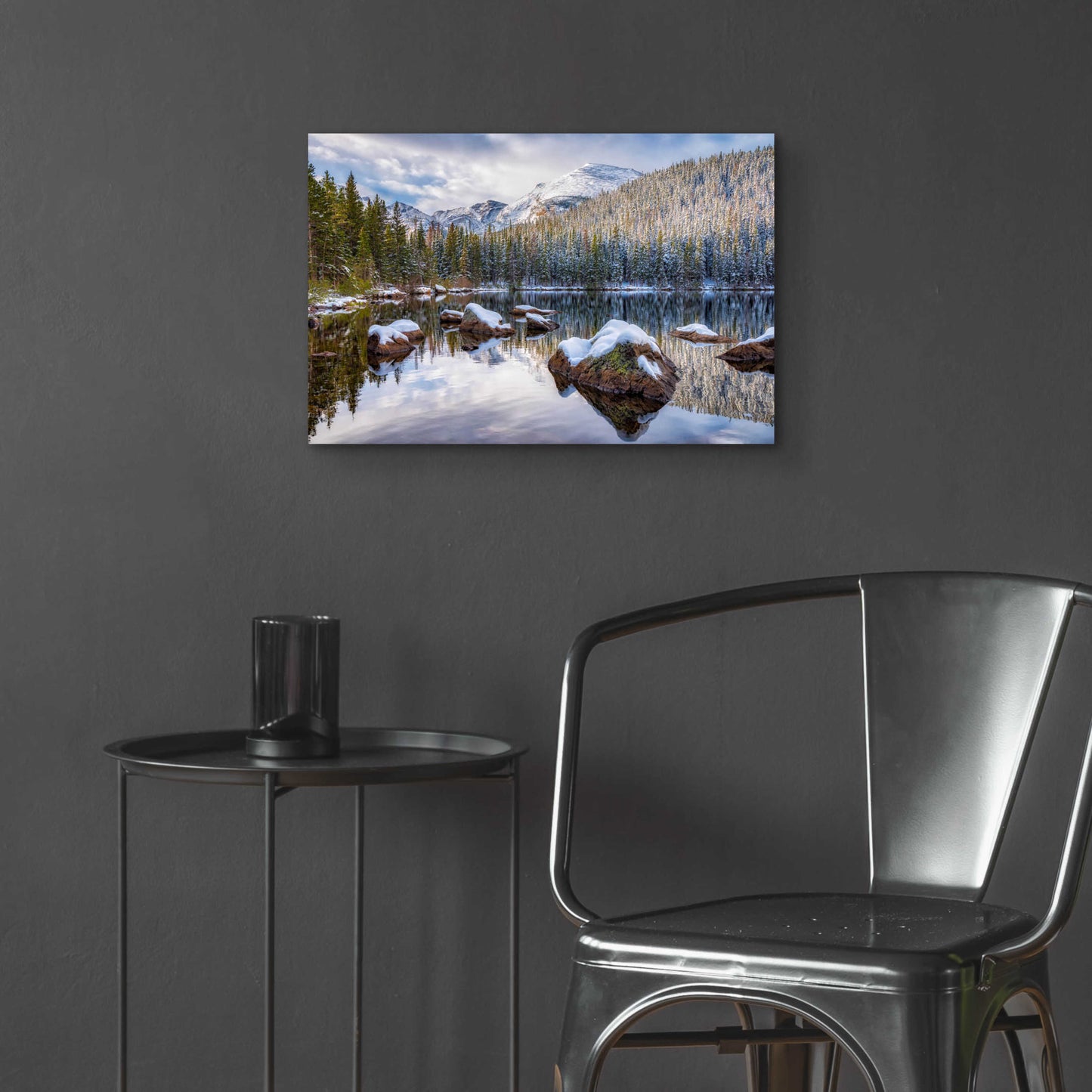 Epic Art 'Bear Lake Holiday - Rocky Mountain National Park' by Darren White, Acrylic Glass Wall Art,24x16