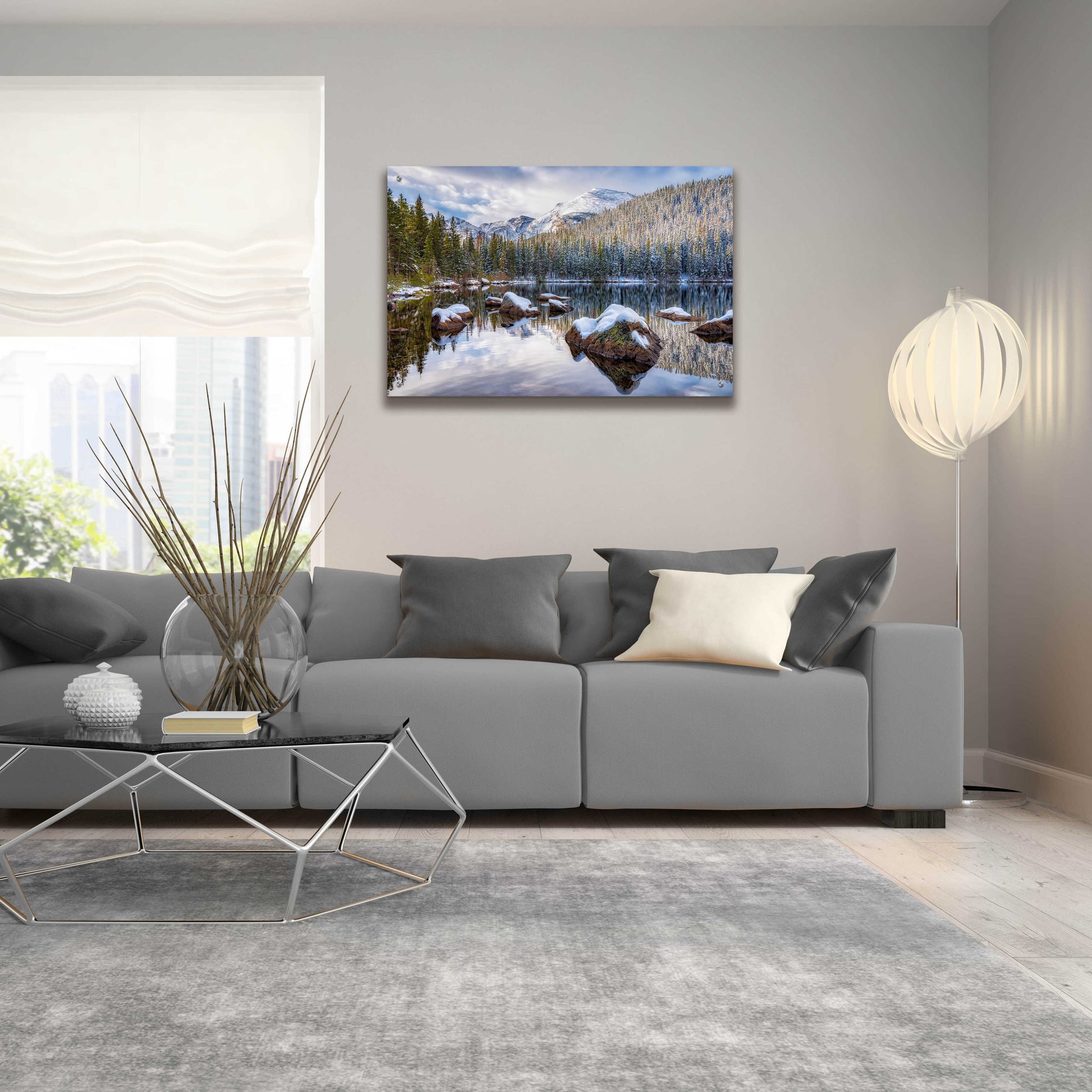 Epic Art 'Bear Lake Holiday - Rocky Mountain National Park' by Darren White, Acrylic Glass Wall Art,36x24