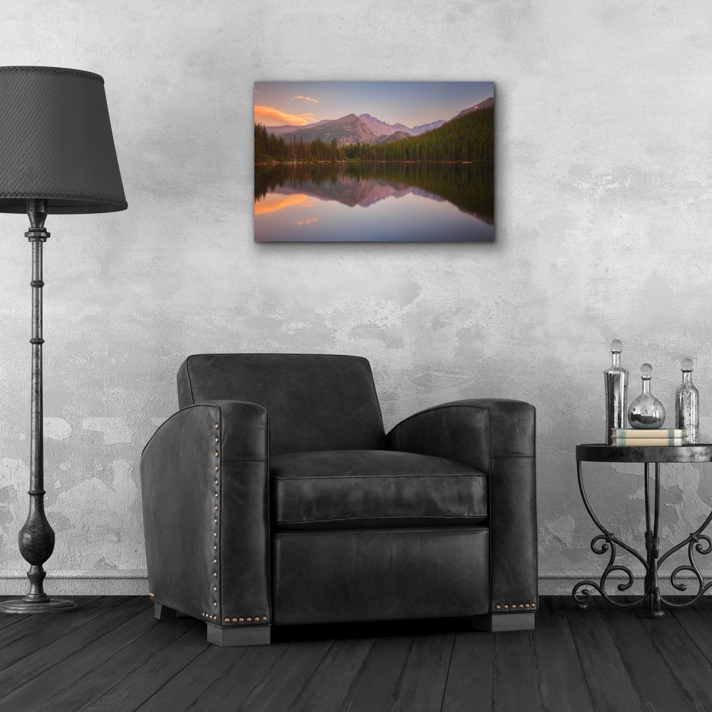 Epic Art 'Bear Lake Sunset Reflection - Rocky Mountain National Park' by Darren White, Acrylic Glass Wall Art,24x16