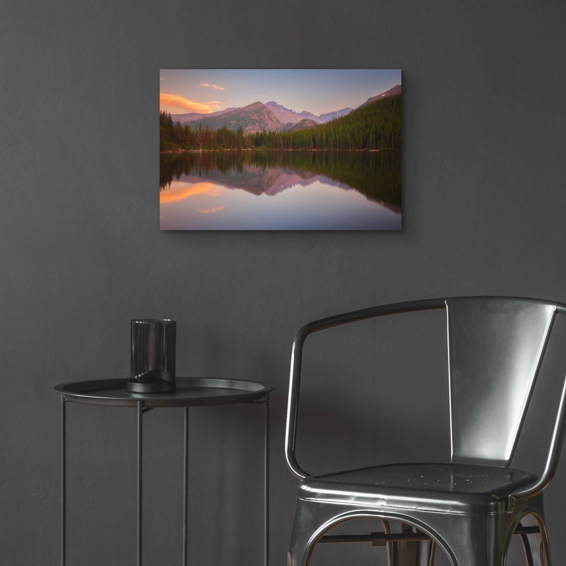 Epic Art 'Bear Lake Sunset Reflection - Rocky Mountain National Park' by Darren White, Acrylic Glass Wall Art,24x16