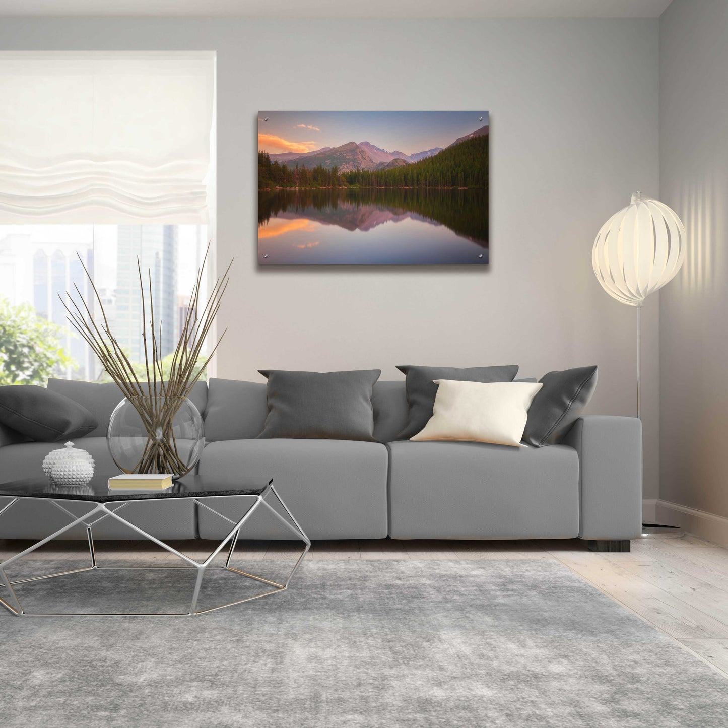 Epic Art 'Bear Lake Sunset Reflection - Rocky Mountain National Park' by Darren White, Acrylic Glass Wall Art,36x24