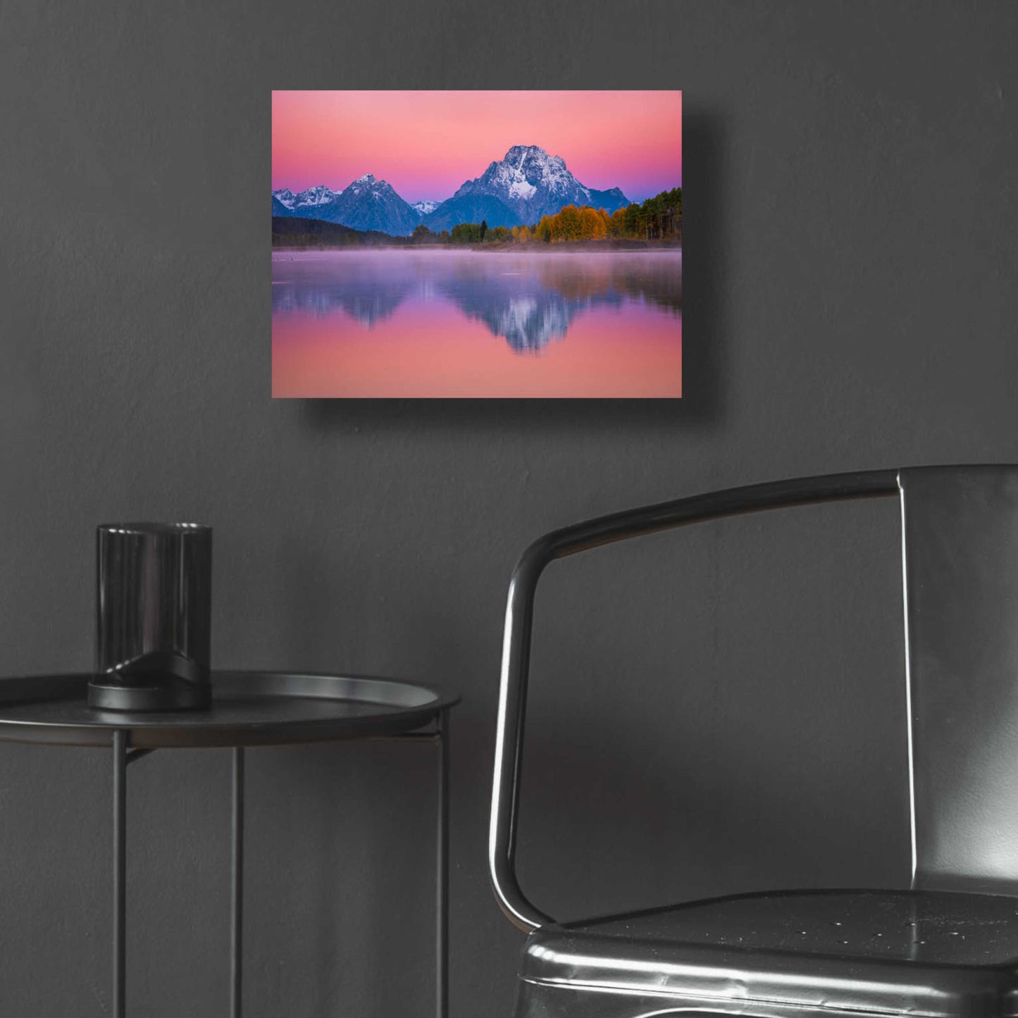 Epic Art 'Belt of Venus at Oxbow - Grand Teton National Park' by Darren White, Acrylic Glass Wall Art,16x12